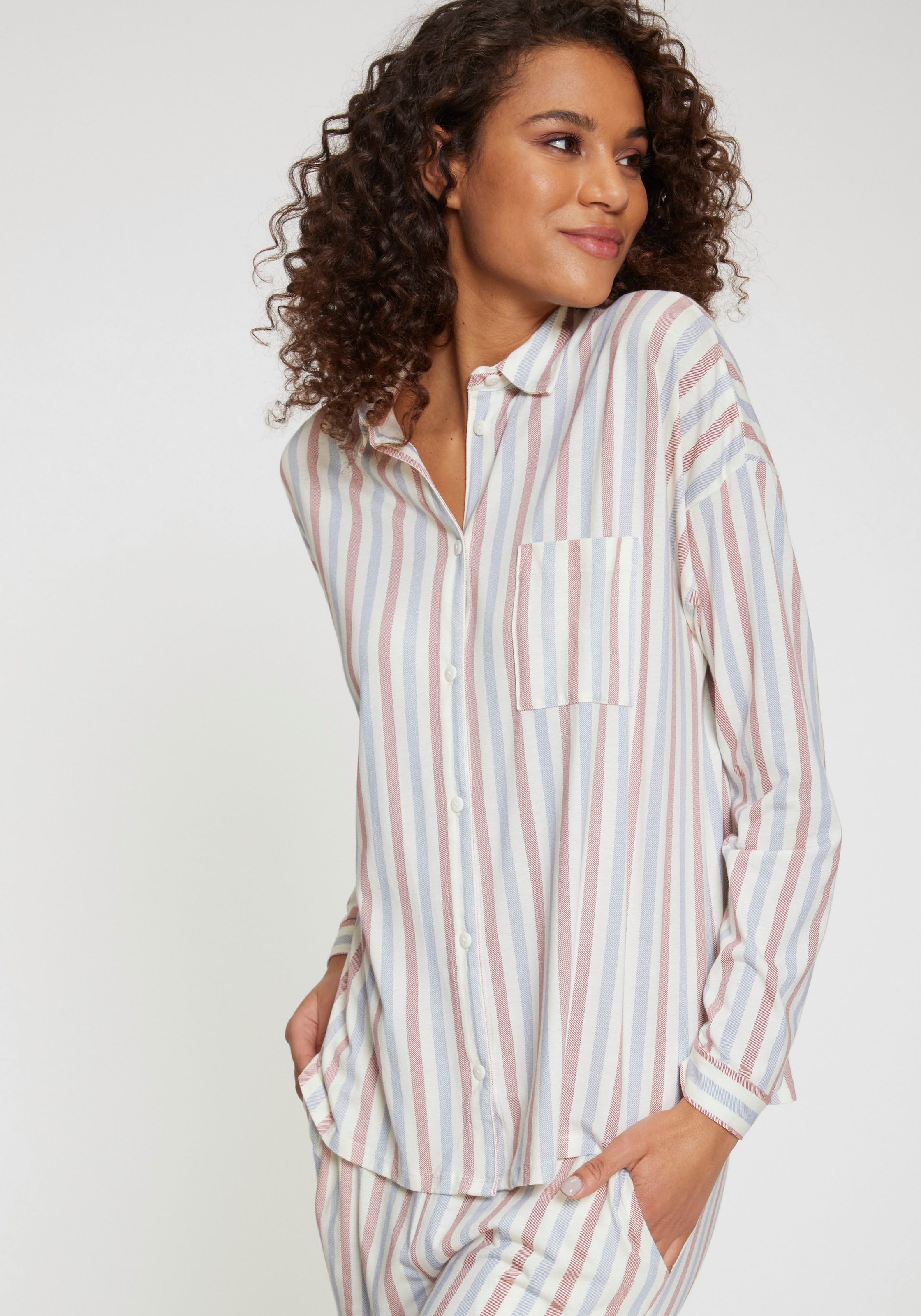 Vivance Dreams Pyjama 2 tlg. in klassischem Schnitt