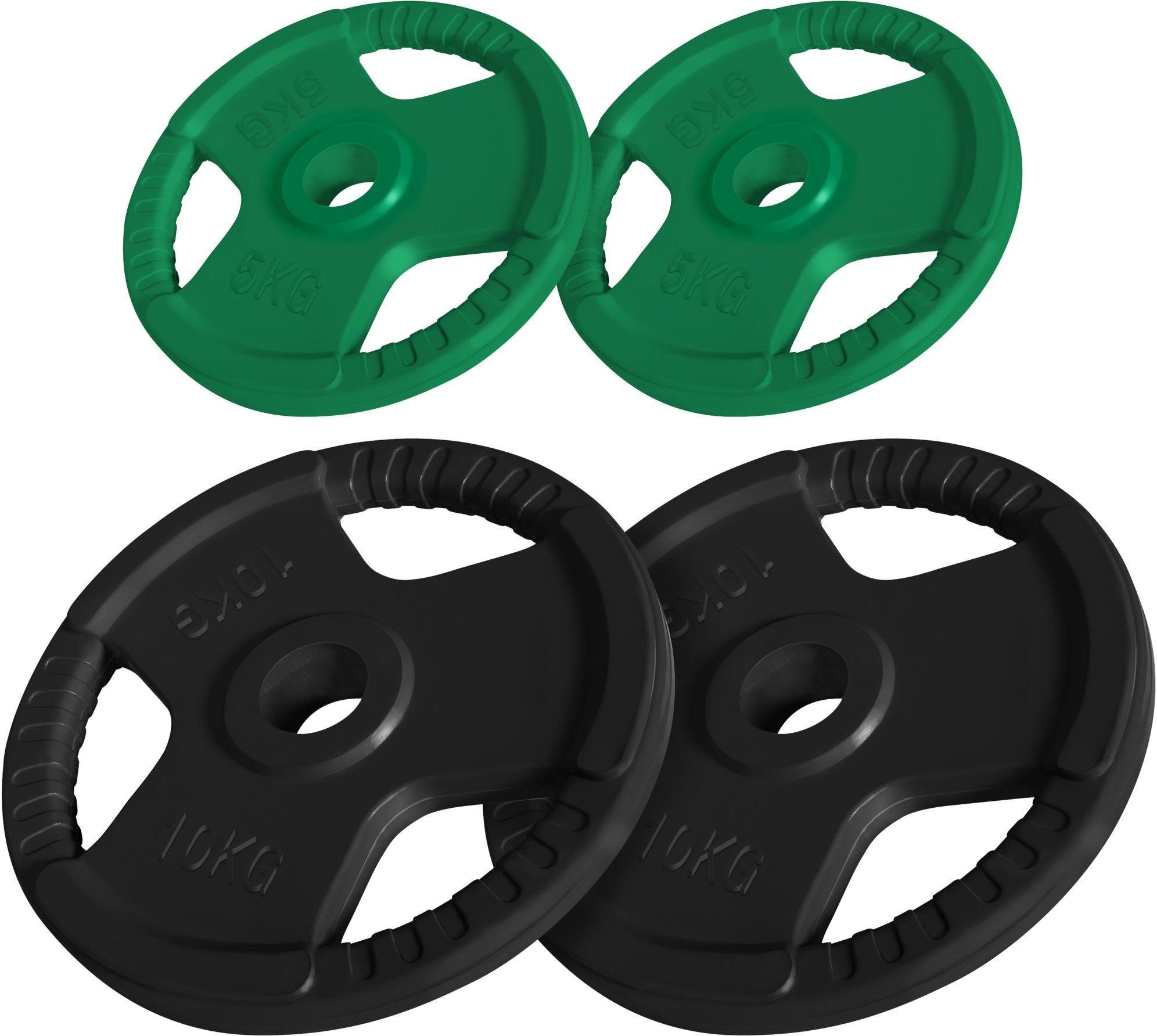 GORILLA SPORTS Hantelscheiben »Hantelscheibenset 50/51 mm Gummi 2x5, 2x10 kg«, (4 tlg.) kaufen