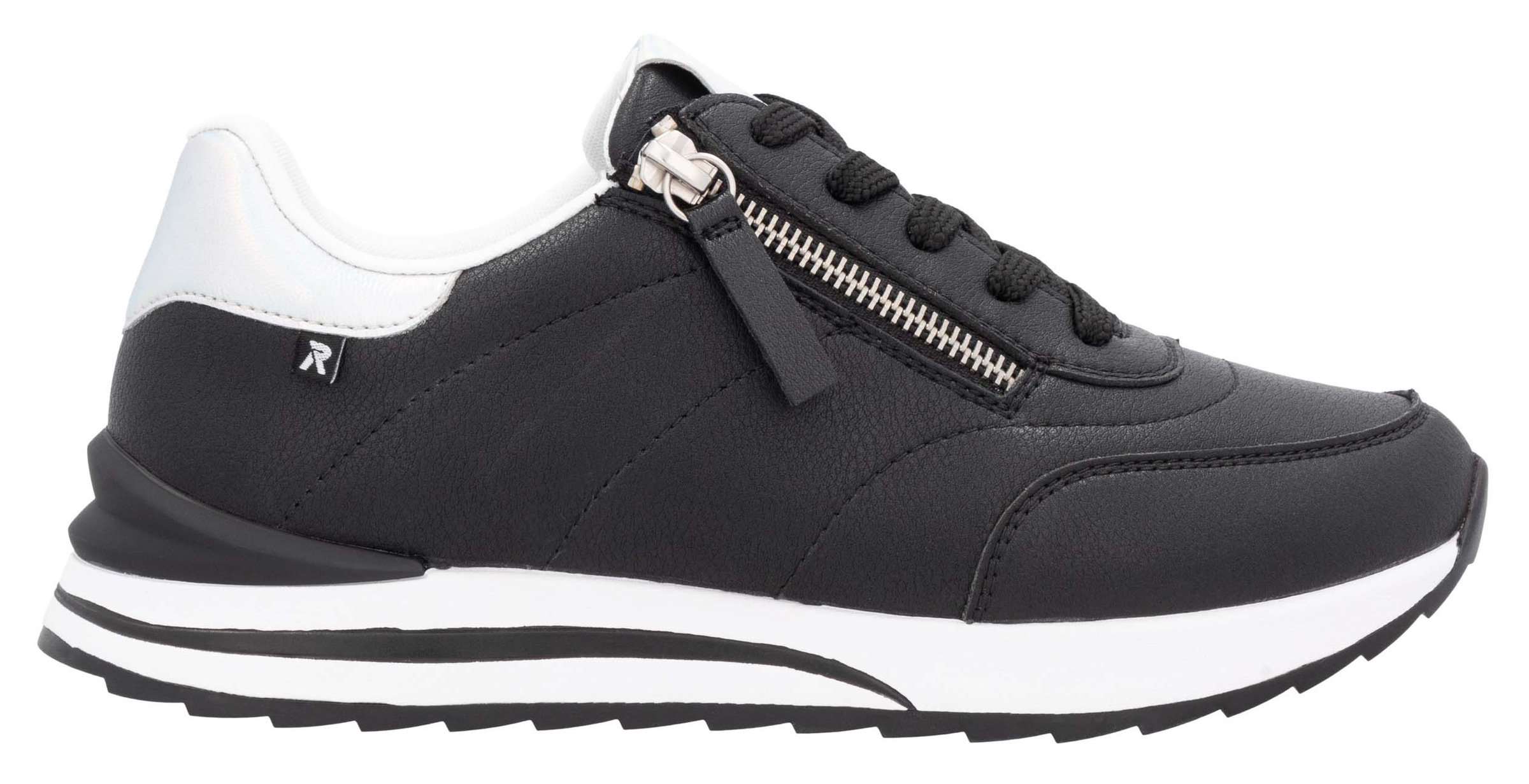 RIEKER Sport Plateausneaker, Freizeitschuh, Halbschuh, Schürschuh in schmaler Form