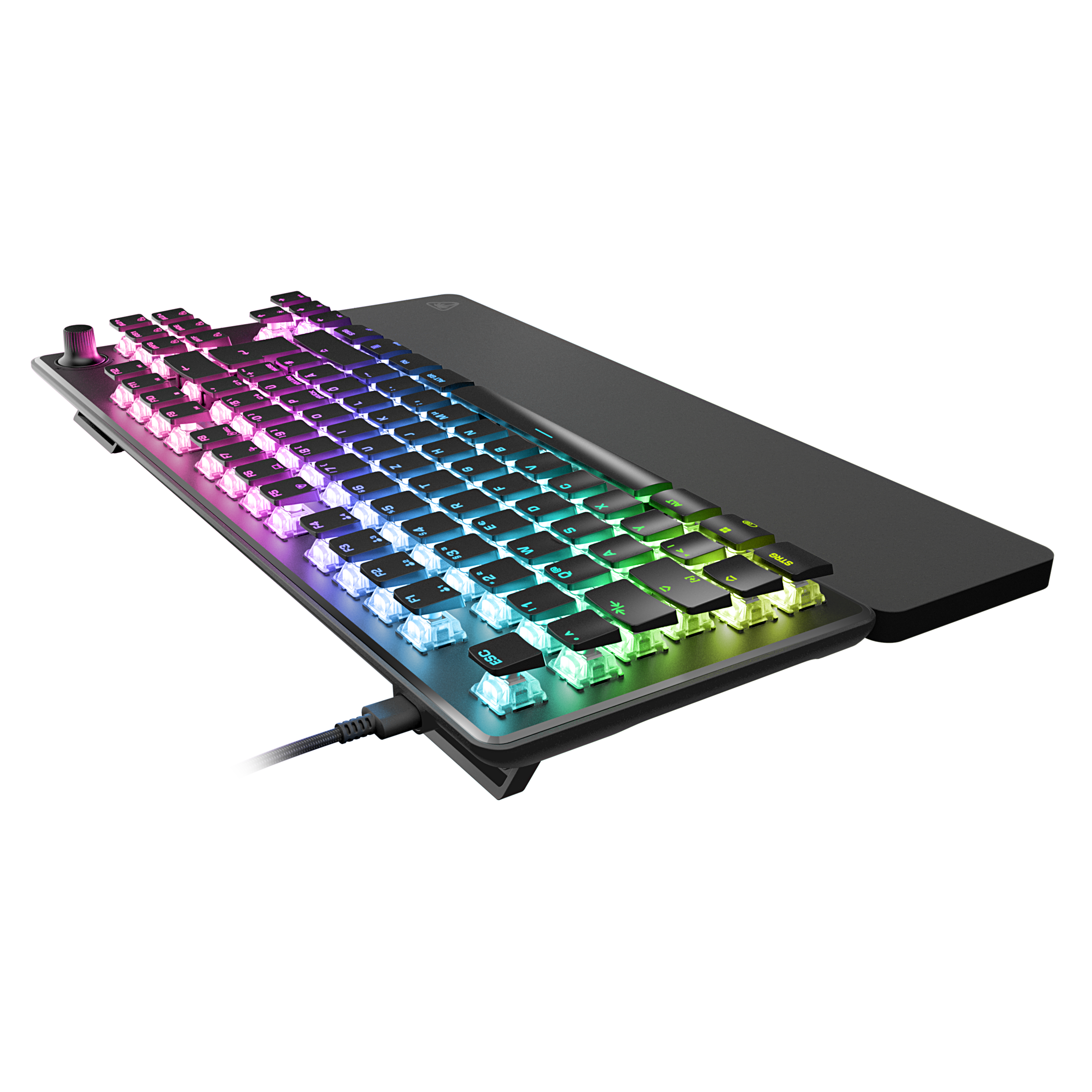 Turtle Beach Gaming-Tastatur »Vulcan II TKL Pro, Linear«, (Lautstärkeregler-Funktionstasten-Profil-Speicher-verstellbare Füße-Handgelenkauflage)