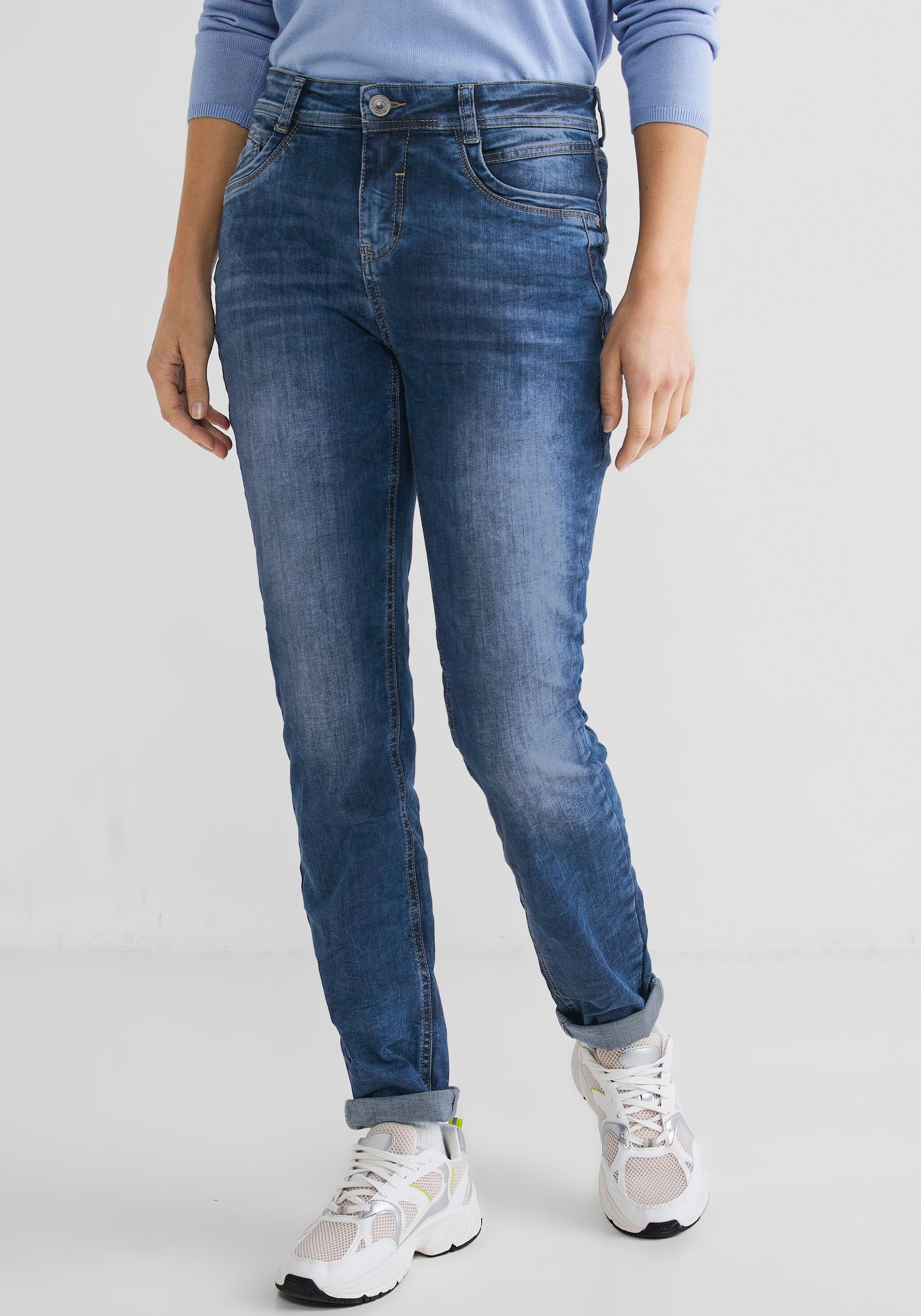 STREET ONE Röhrenjeans Material bei »Jane«, ♕ stretchy mit