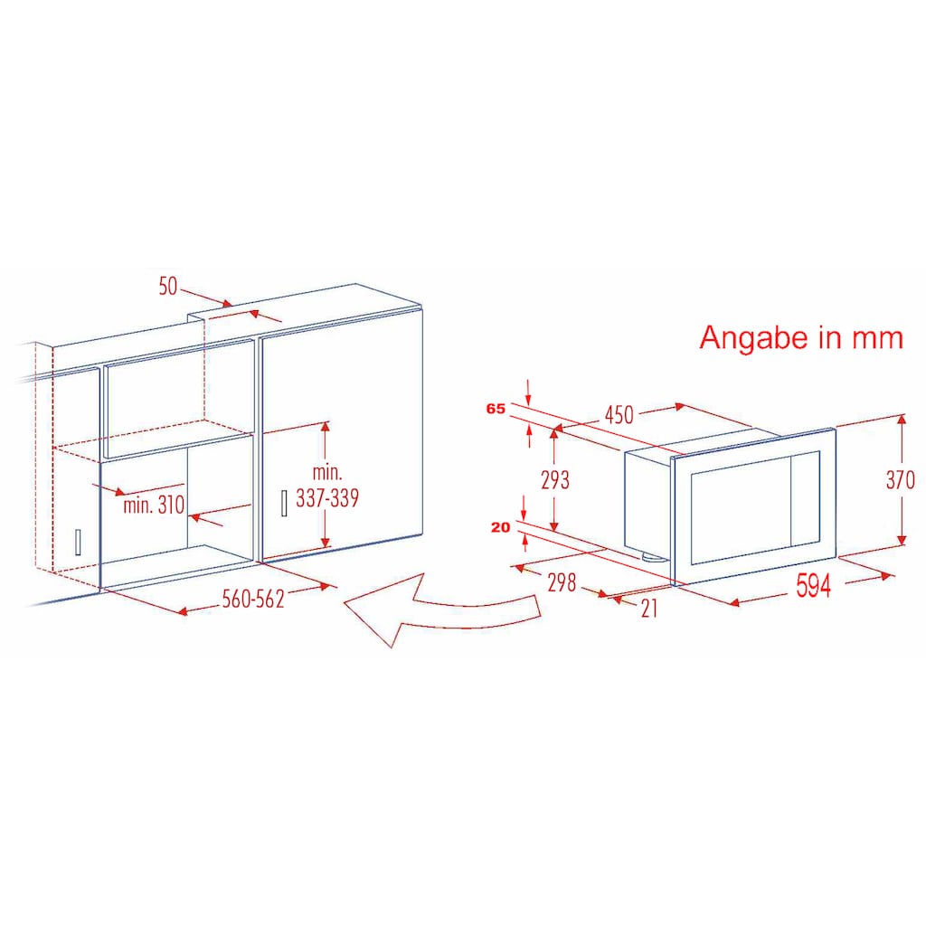 Silva Homeline Einbau-Mikrowelle »EBM-G 880E«, 700 W