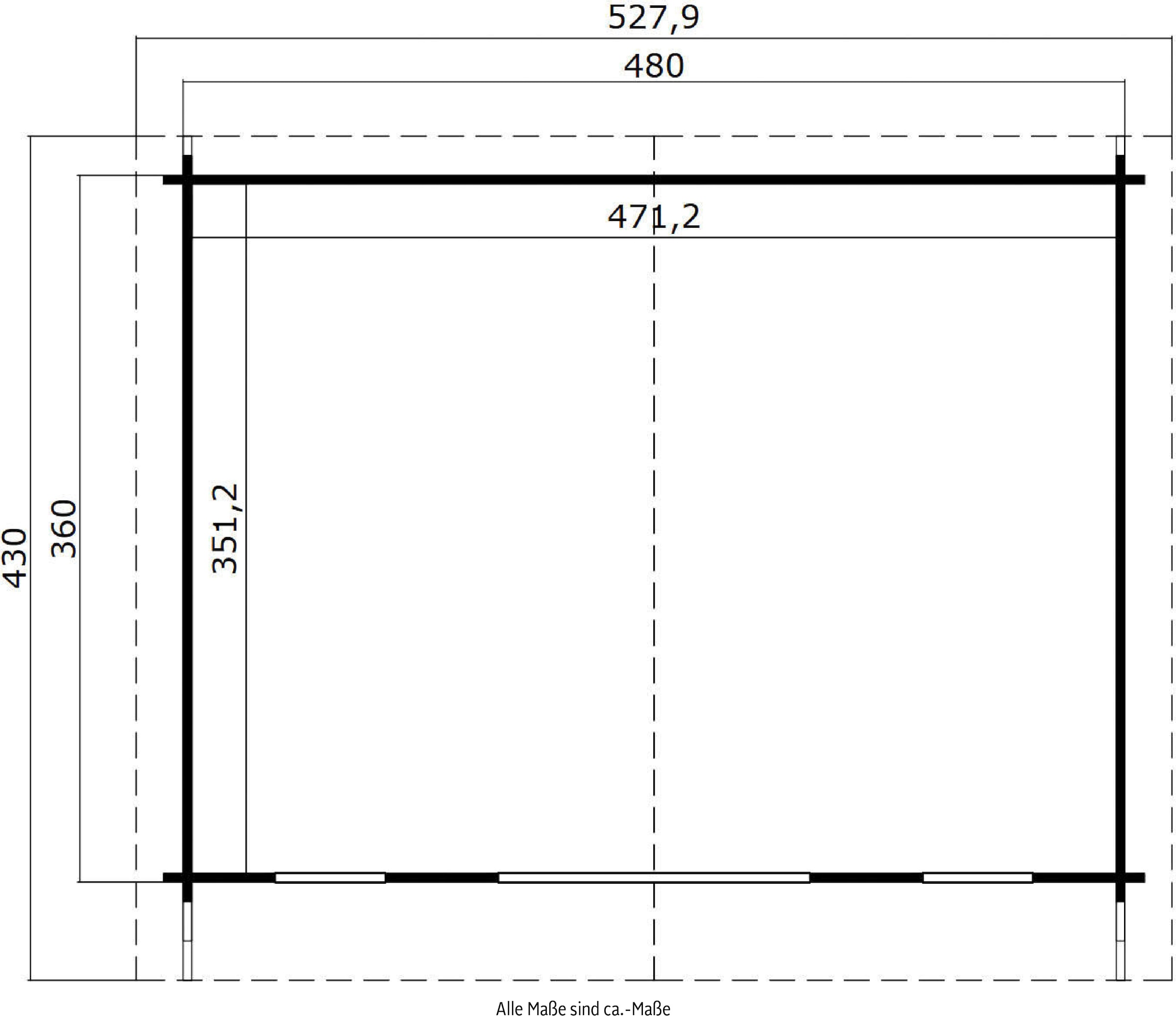 LASITA MAJA Gartenhaus »ELGIN 44«, (Set, inkl. Fussbodenbretter zum verlegen)