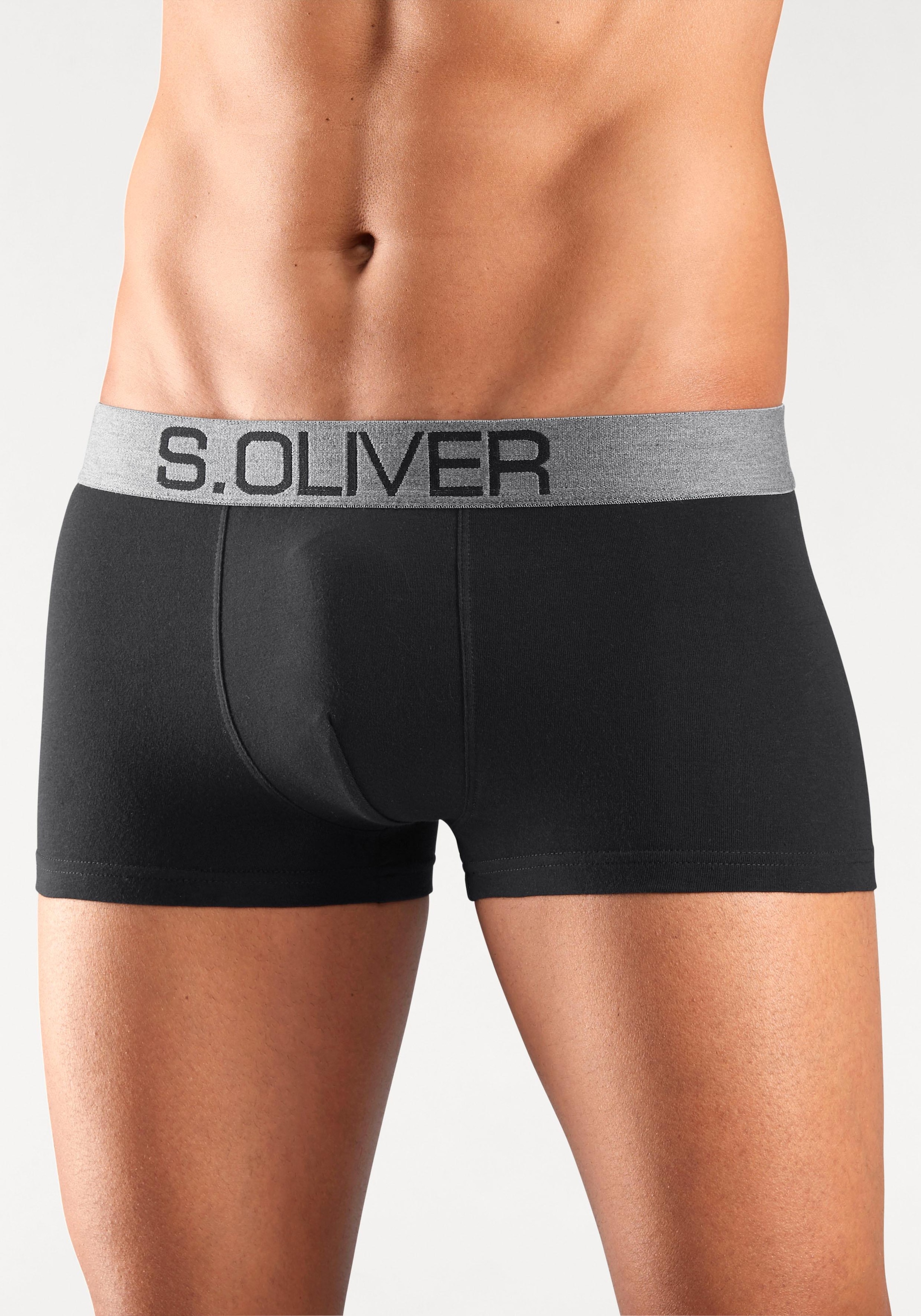 s.Oliver Hipster, (Packung, 4 St.), knapp sitzende Boxershorts für Herren aus Baumwoll-Mix