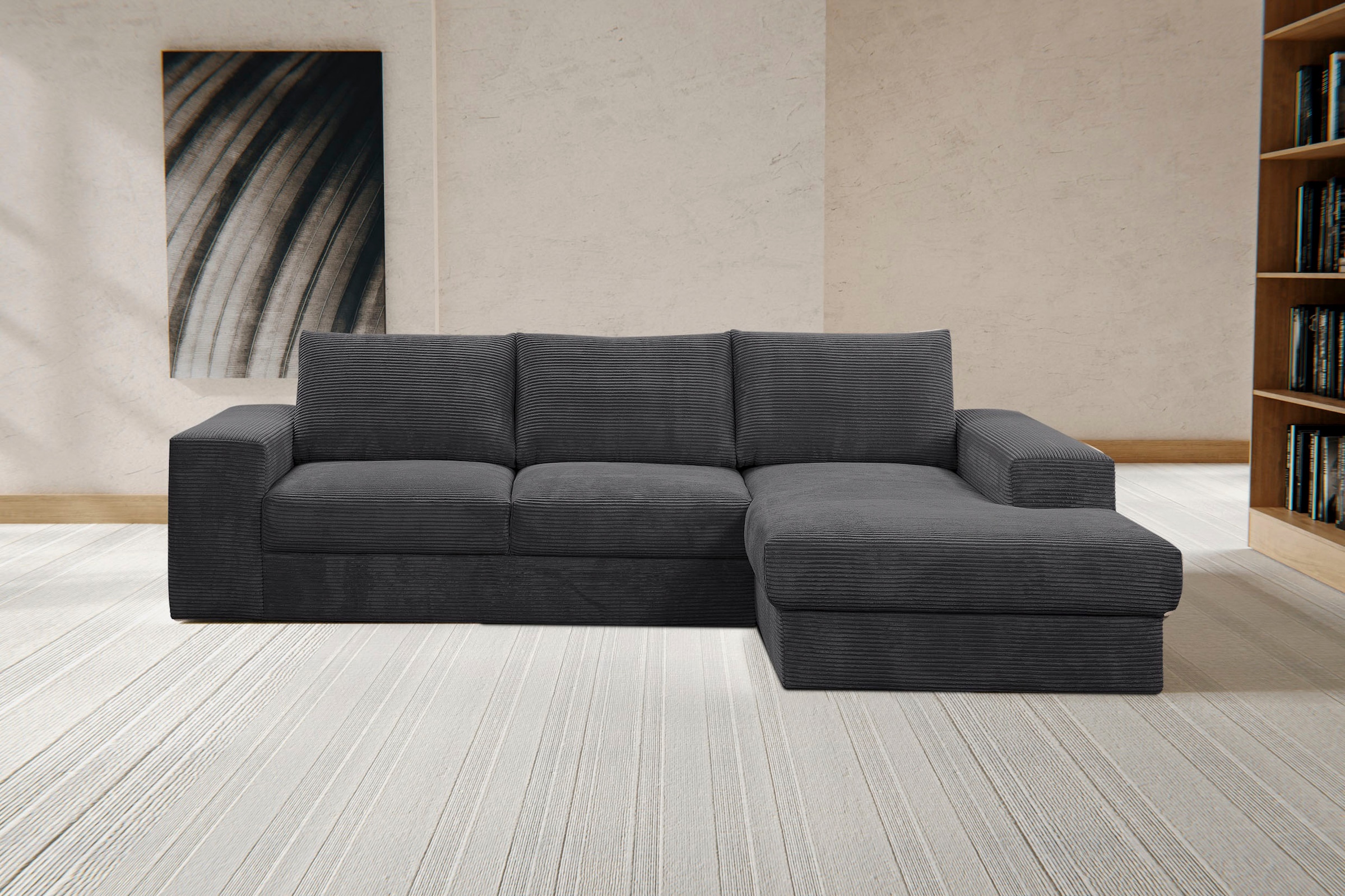 Ecksofa Rozzana, in modischem Cord-Bezug