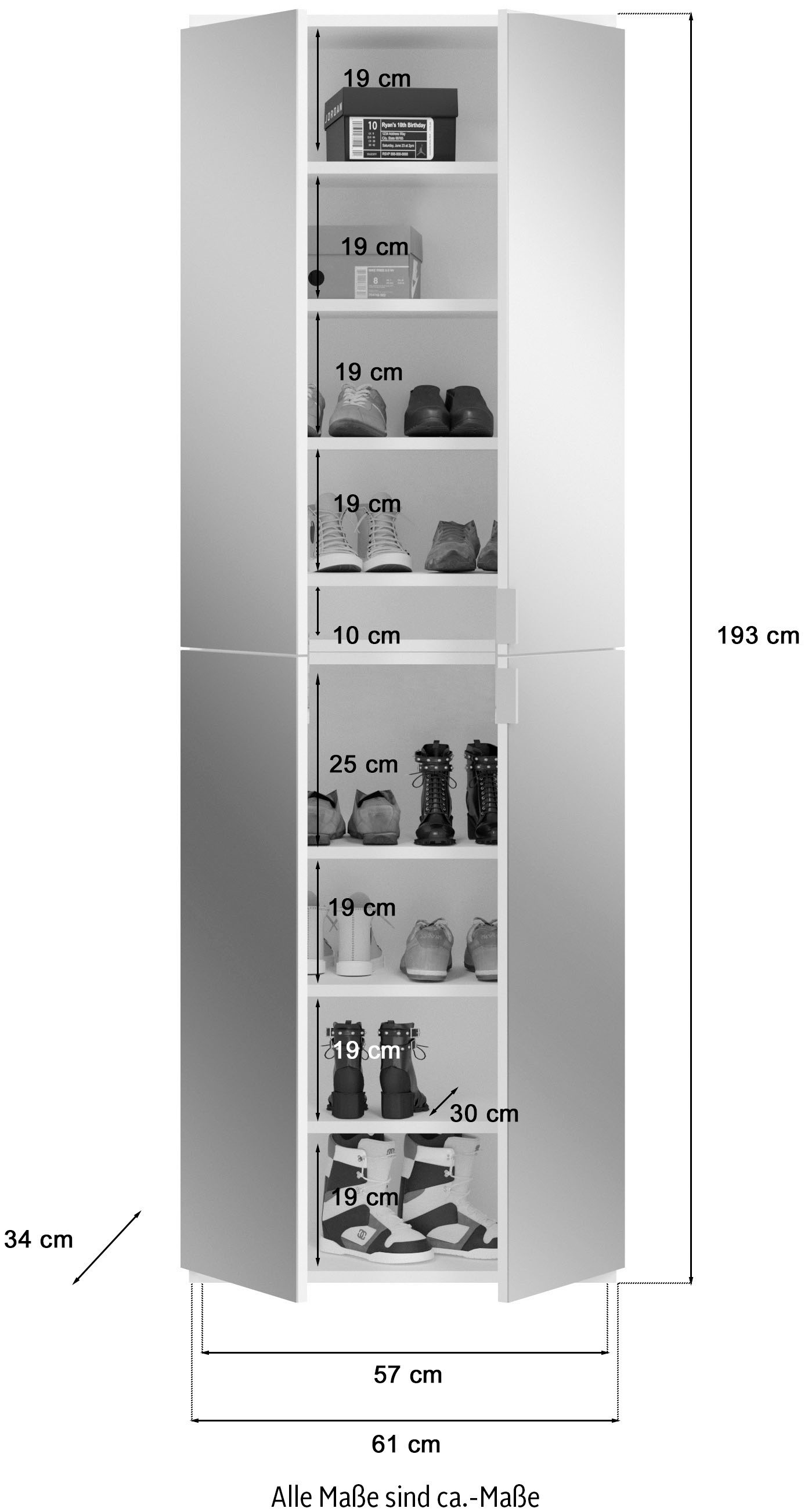 INOSIGN Garderoben-Set »Trondheim«, (Set, 4 St.), Diele, Flur, Schranksystem, Garderobenmöbel, Set, Kombination