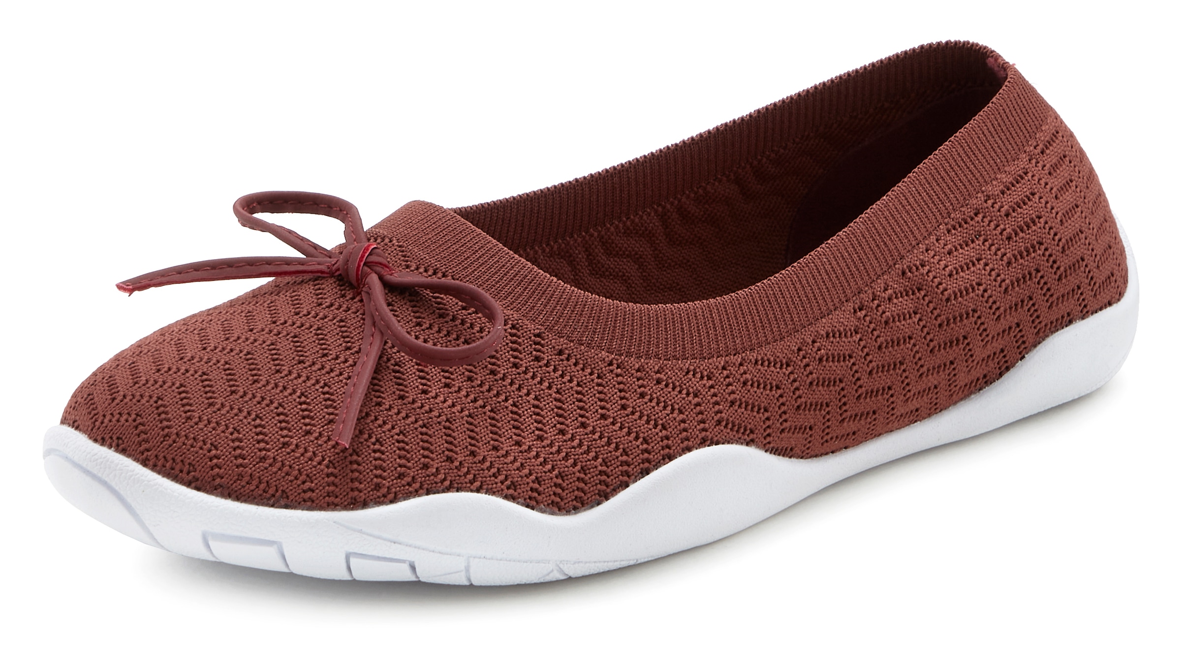 LASCANA Sneaker Ballerinas »Slip-On-Sneaker«, mit flacher & flexibler Sohle, superleicht, Slipper, Halbschuh VEGAN