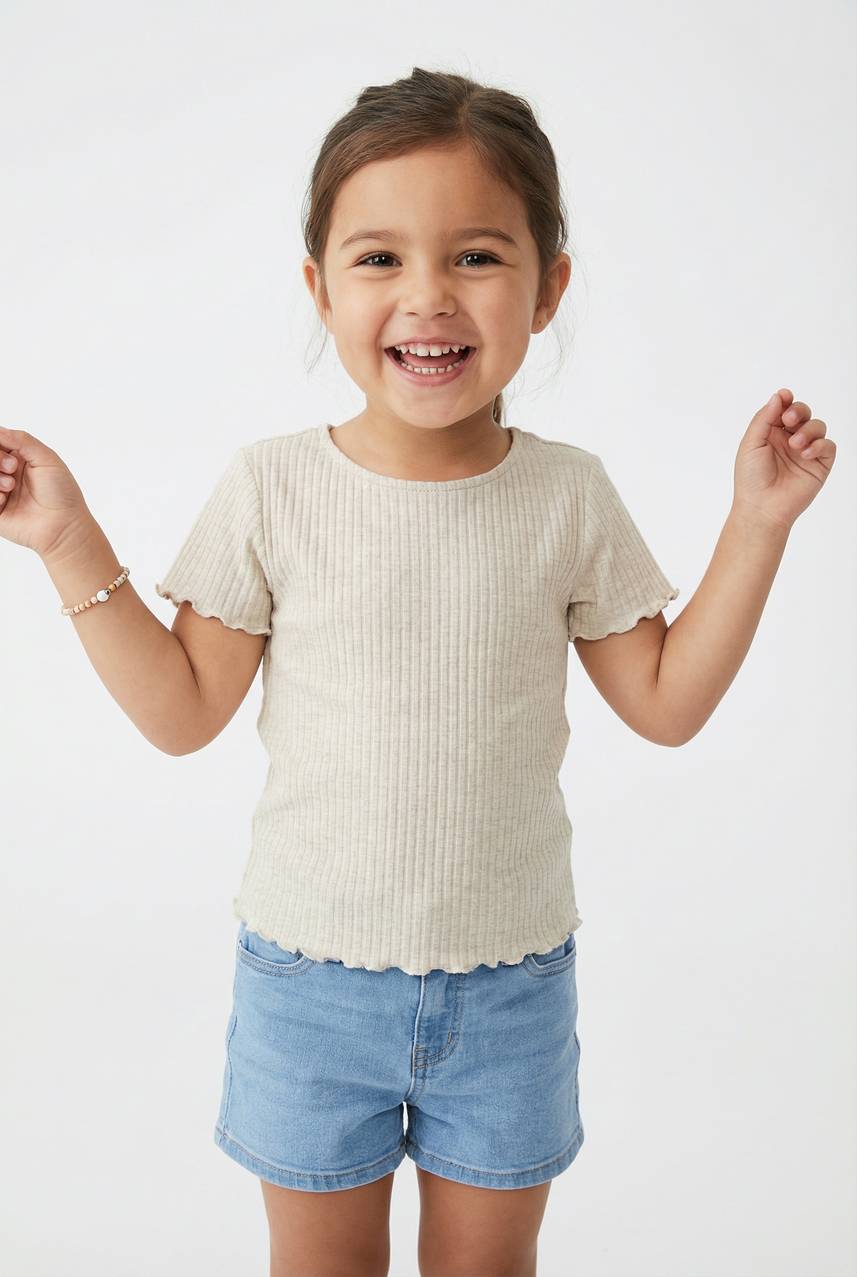 KIDS ONLY T-Shirt »KOGNELLA S/S O-NECK TOP NOOS JRS« mit süßer Wellenkante