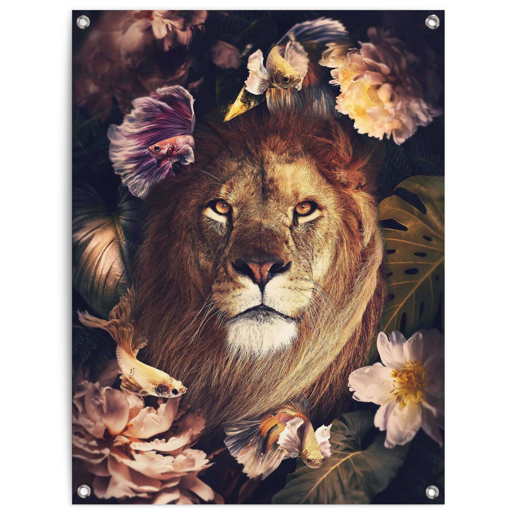Reinders Poster "Dschungel-Löwe" Outdoor für Garten oder Balkon