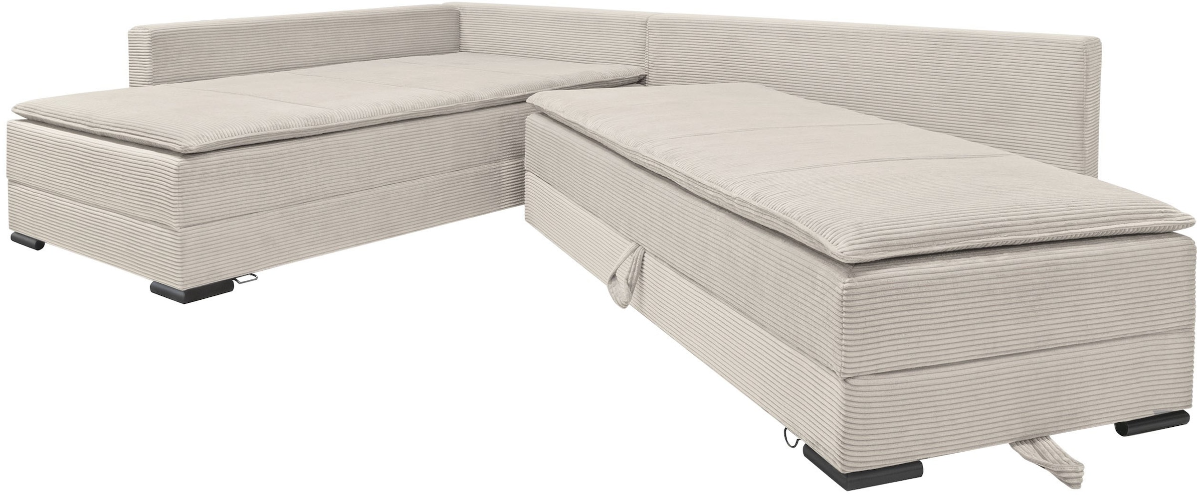 INOSIGN Ecksofa, inklusive Bettfunktion und Bettkasten