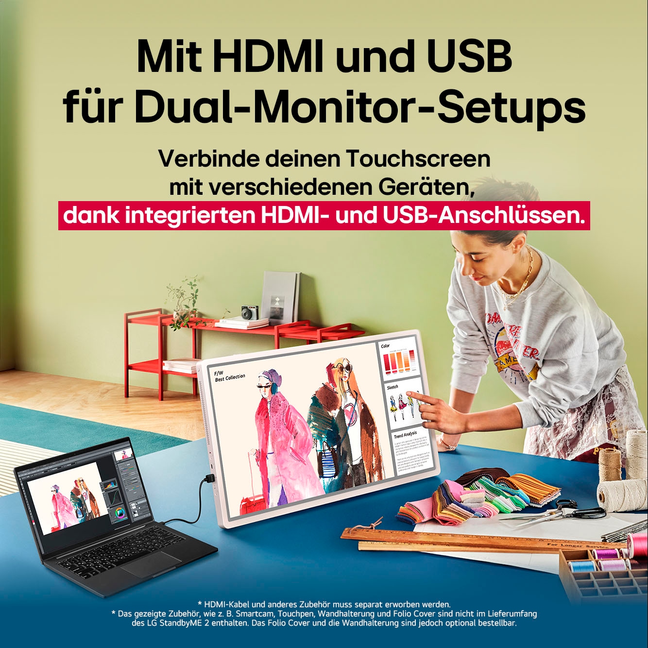 LG LED-Fernseher »27LX6TDGA« 68 cm/27 QHD Smart-TV