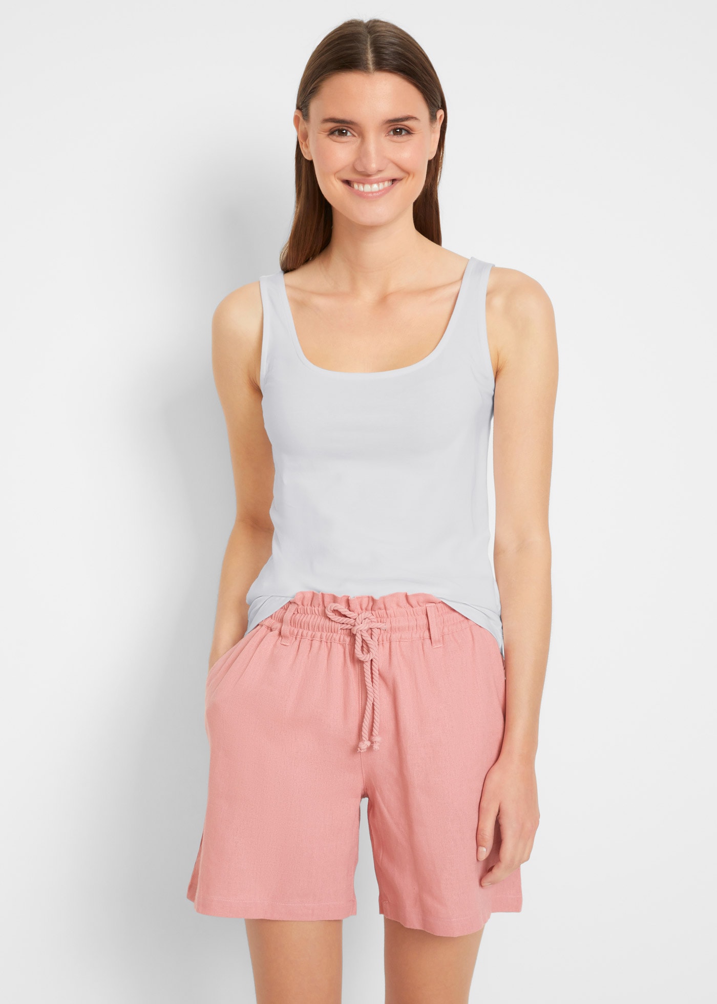 bonprix Tanktop Packung, 2 tlg. taillierte Passform, mit Carré-Ausschnitt