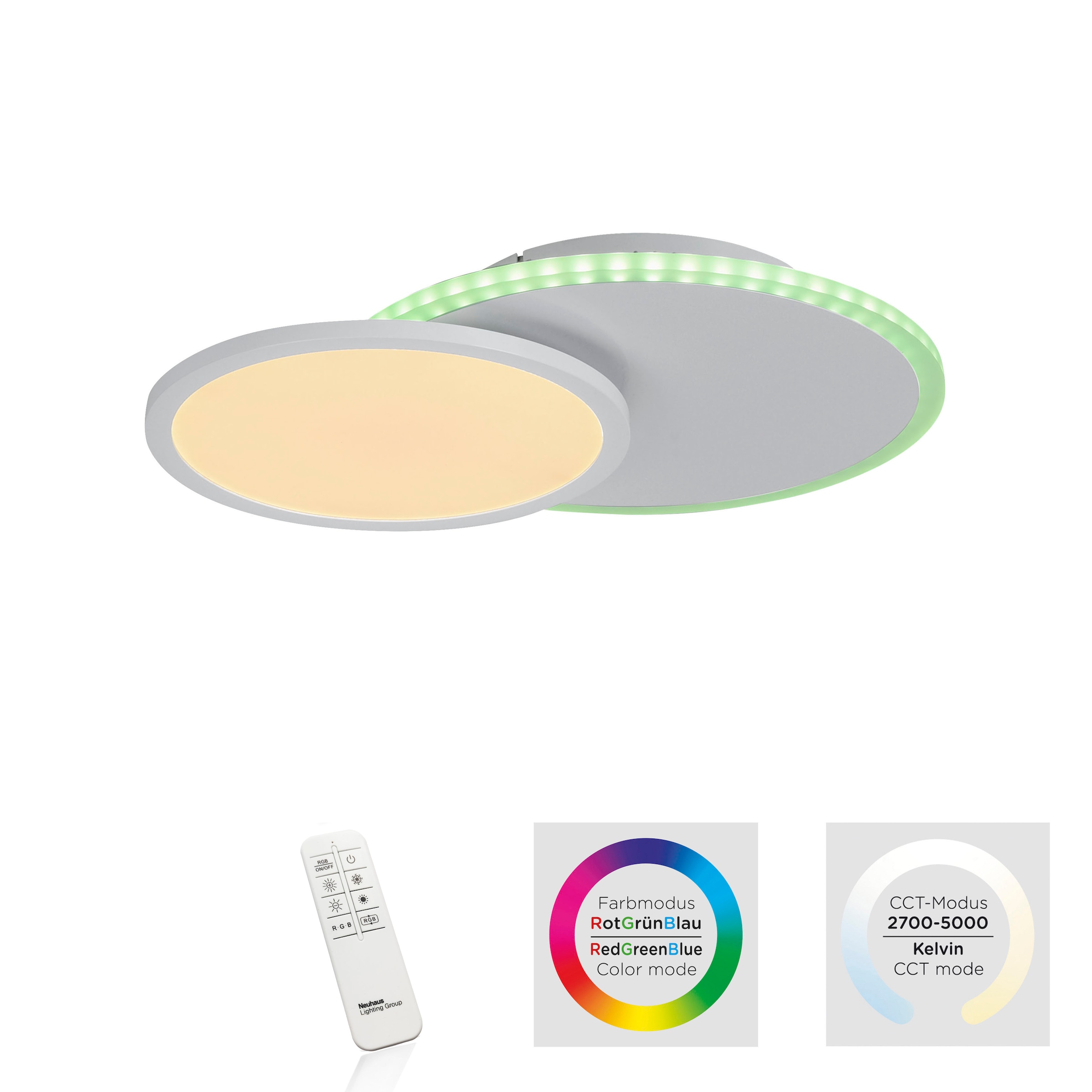 Garantie Jahren LED, RGB, - tunable Leuchten 3 | CCT white, XXL 2 kaufen online Fernbedienung über dimmbar mit »ARENDA«, Deckenleuchte flammig-flammig, Direkt