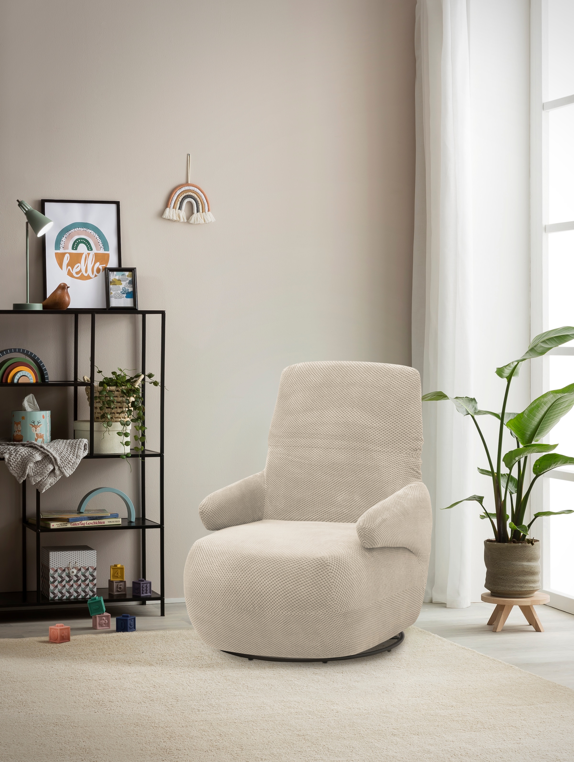 DOMO collection Sessel »700015 mit Rückenverstellung und Drehfunktion«, wahlweise auch mit Wippfunktion, Drehsessel