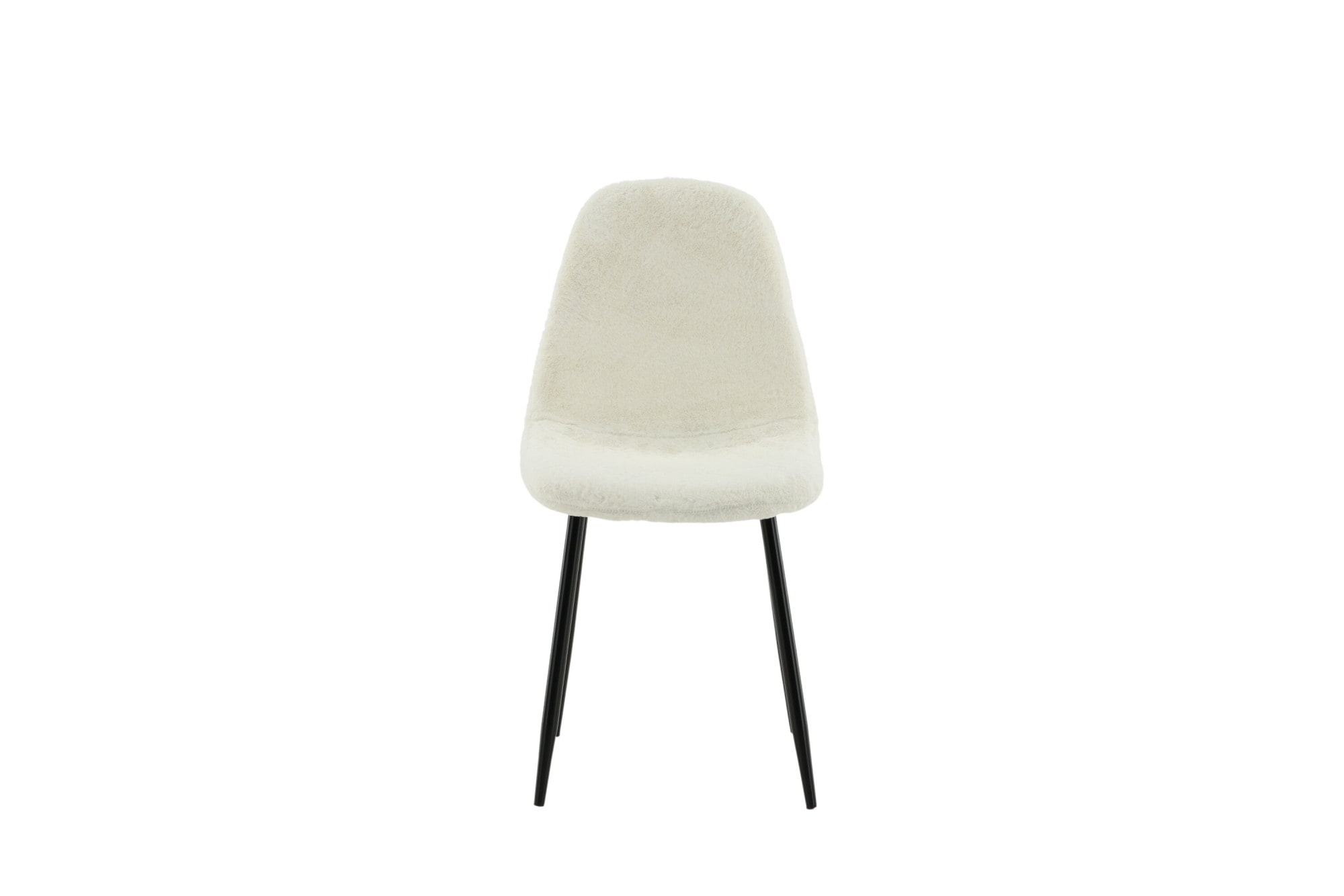 Venture Home Esszimmerstuhl »Polar Fluff, 2er-Set Esszimmerstühle in Weiß-Teddy, 150 kg belastbar« () 2 Stk.Polsterstuhl, Plüsch-Bezug, Metallbeine, weich, kuschelig