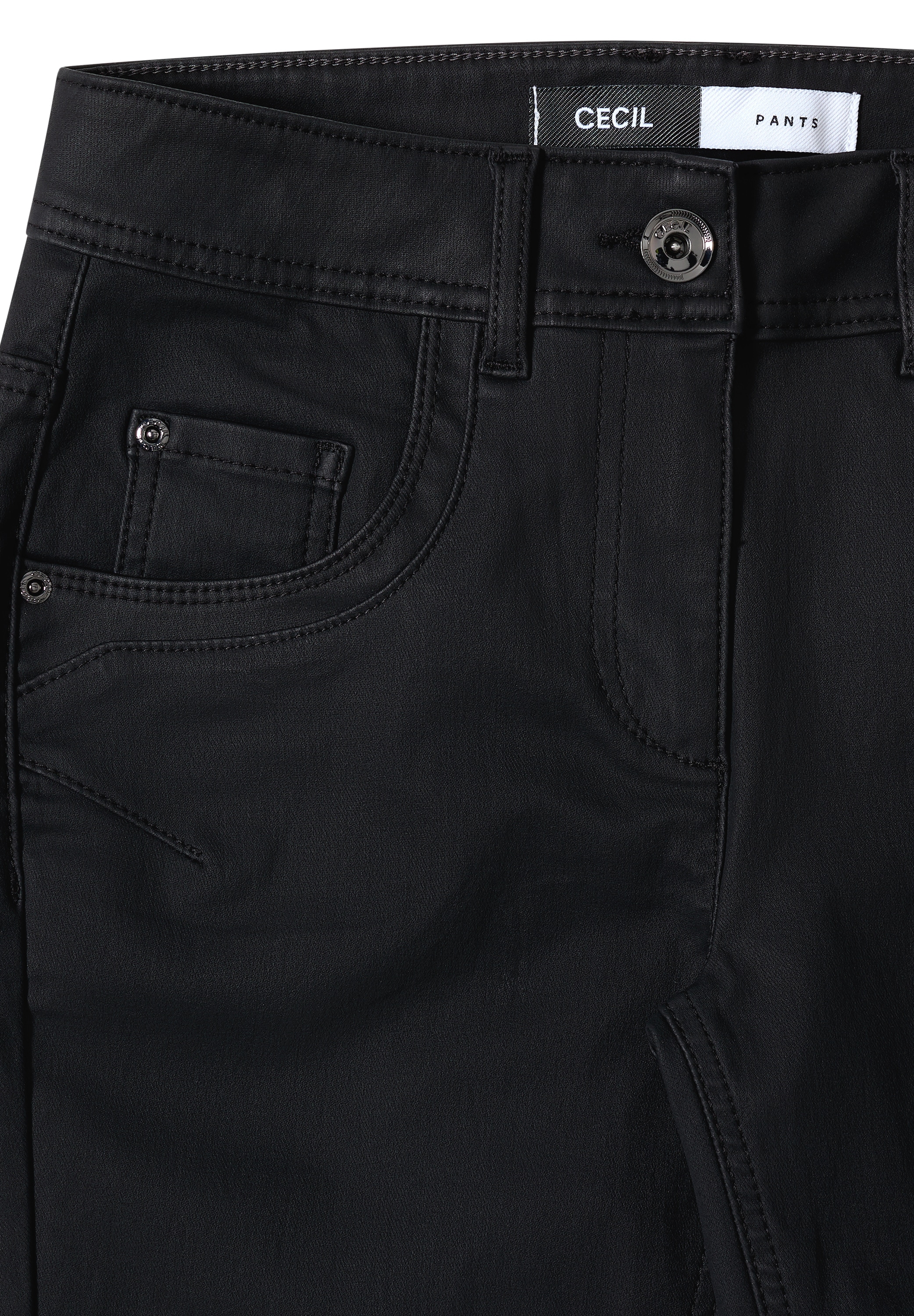 Cecil 5-Pocket-Hose »Style Toronto«  im Leder-Look, mit leicht glänzender Beschichtung