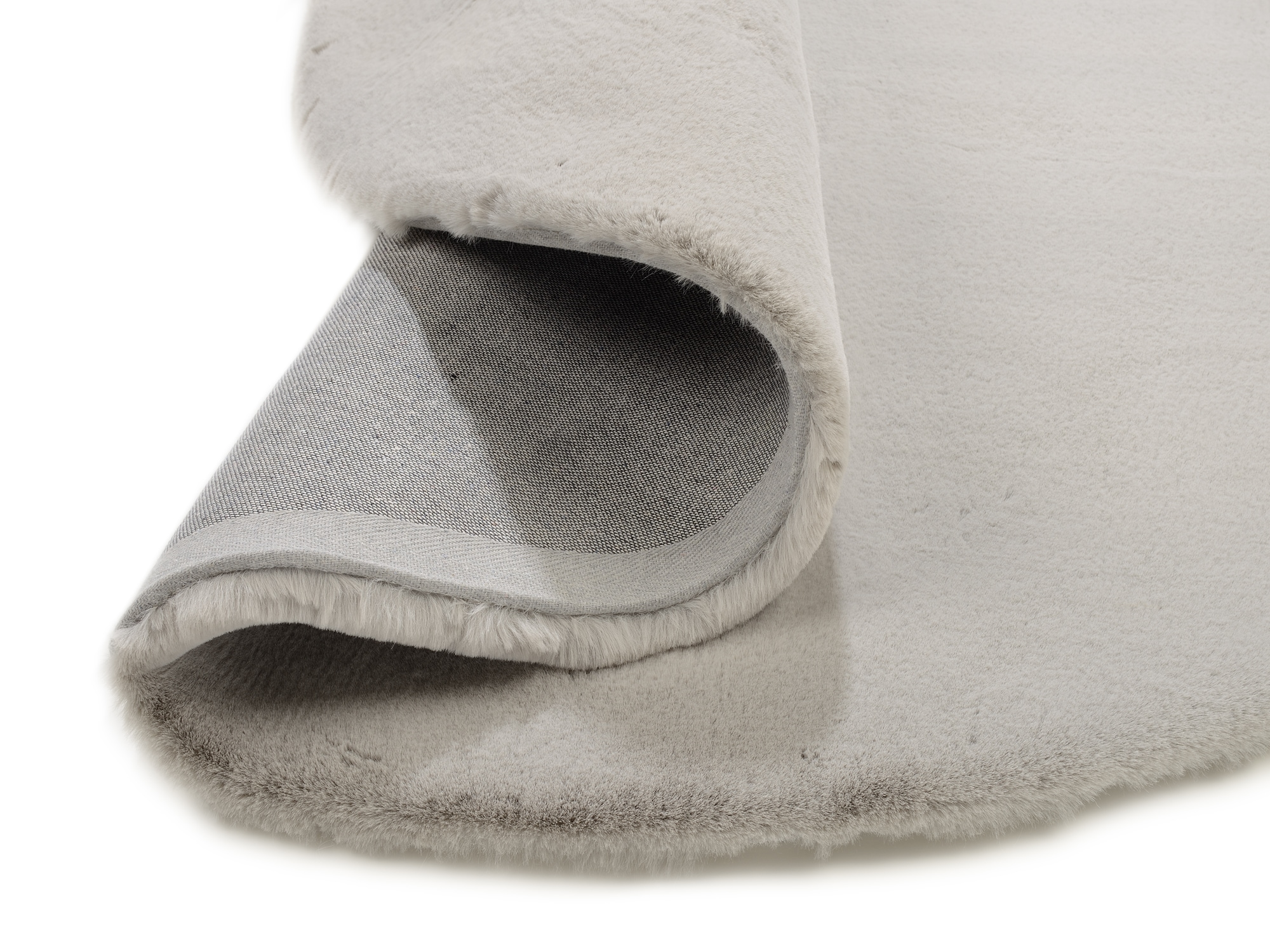 OCI DIE TEPPICHMARKE Teppich »ALISSA«, rund, 38 mm Höhe, Kuschelig weicher Flor, Kaninchen Fell Haptik, getuftet