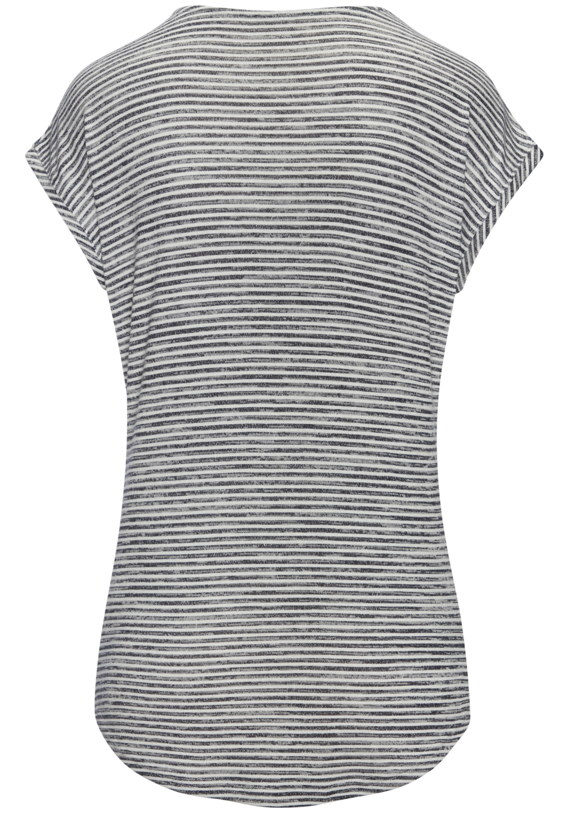 Vivance Kurzarmshirt »mit Melange-Streifen« aus elastischem Jersey mit Viskose, besonders weich