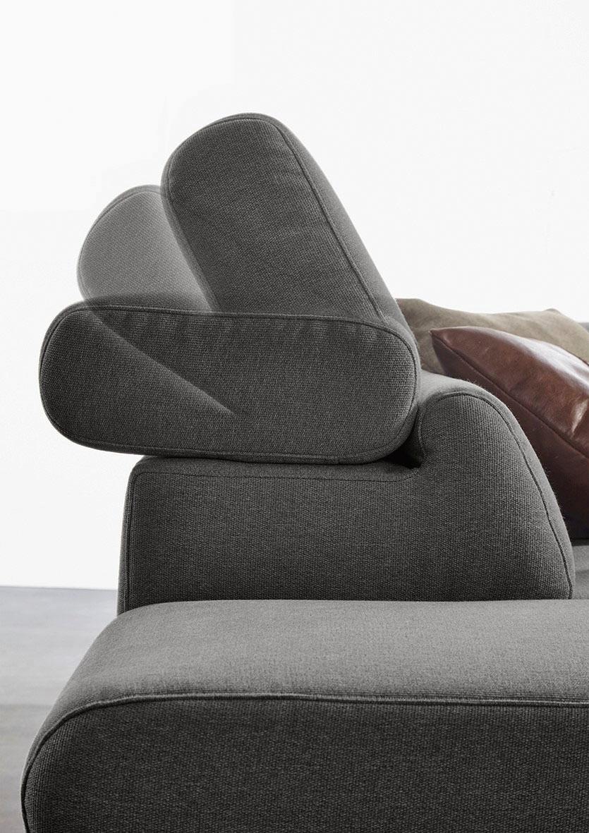 W.SCHILLIG Ecksofa »finn, toller Sitzkomfort, L-Form, hochwertige Verarbeitungsdetails«, German Design Award 2016, Fußgestell Chrom glänzend, Breite 281 cm