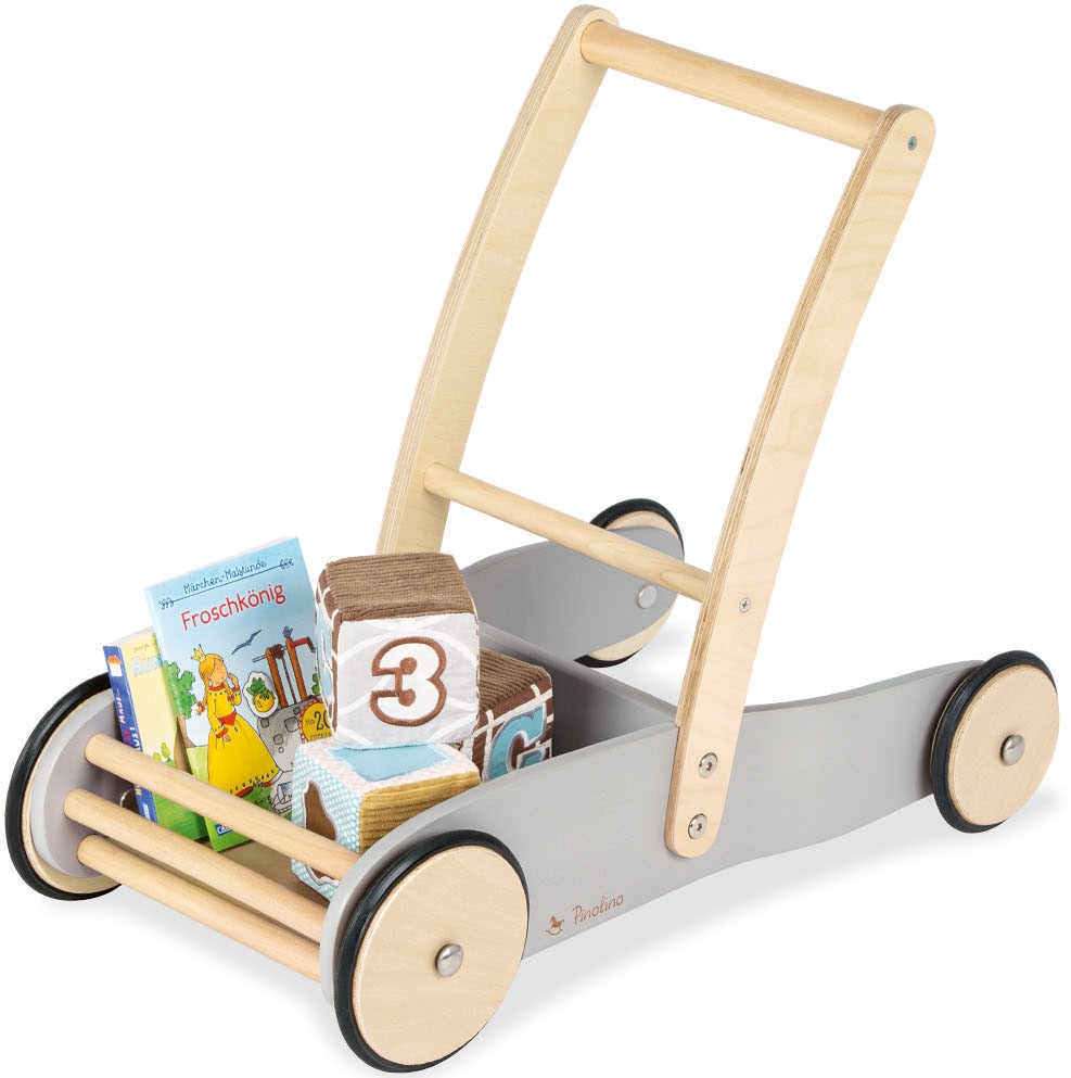 Pinolino® Lauflernwagen »Holzspielzeug, Uli, grau«, aus Holz bei