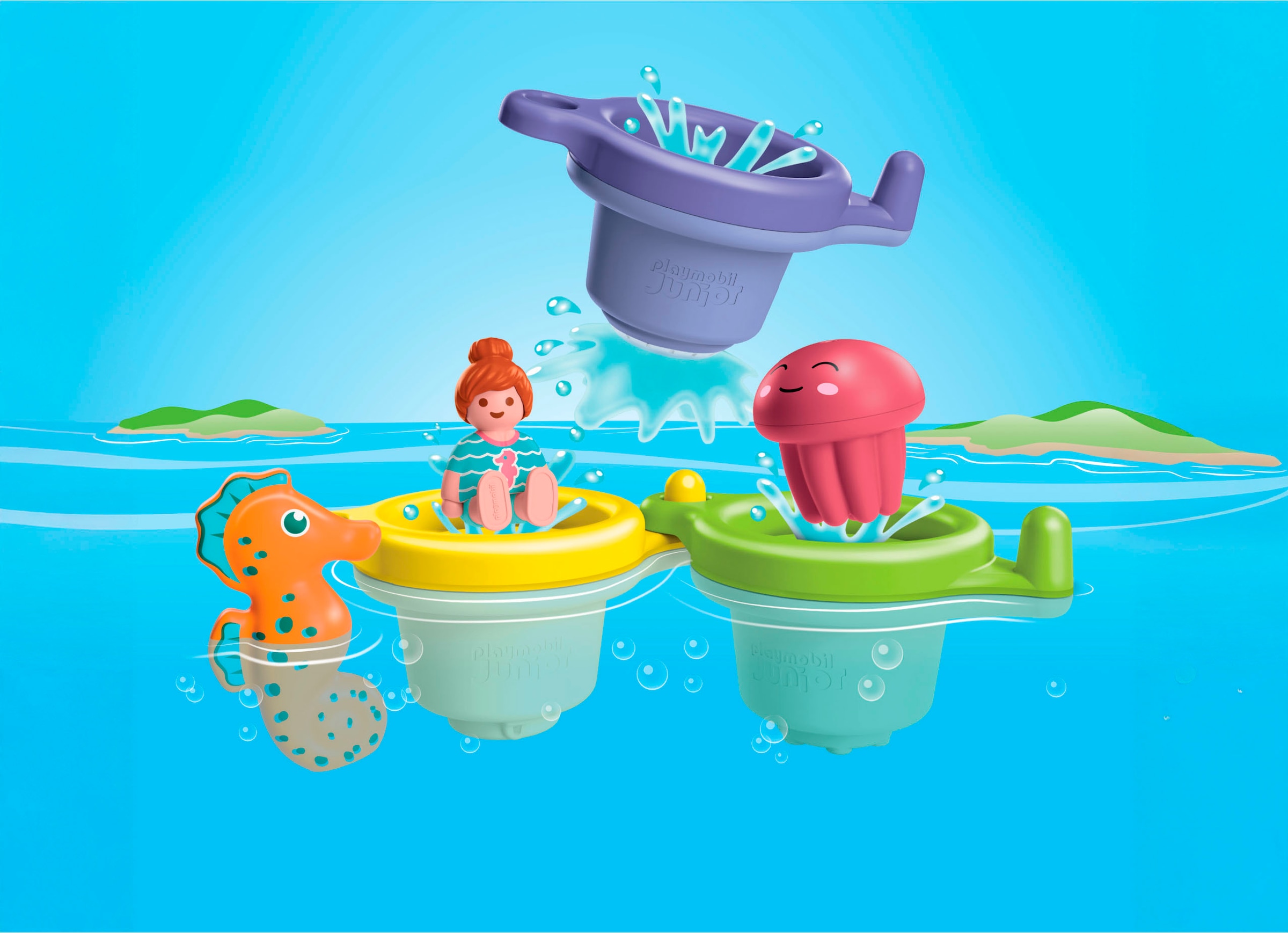 Playmobil® Konstruktions-Spielset »Schwimmbecher mit Wasserspaß (71776), Junior Aqua« Badespielzeug; Made in Europe