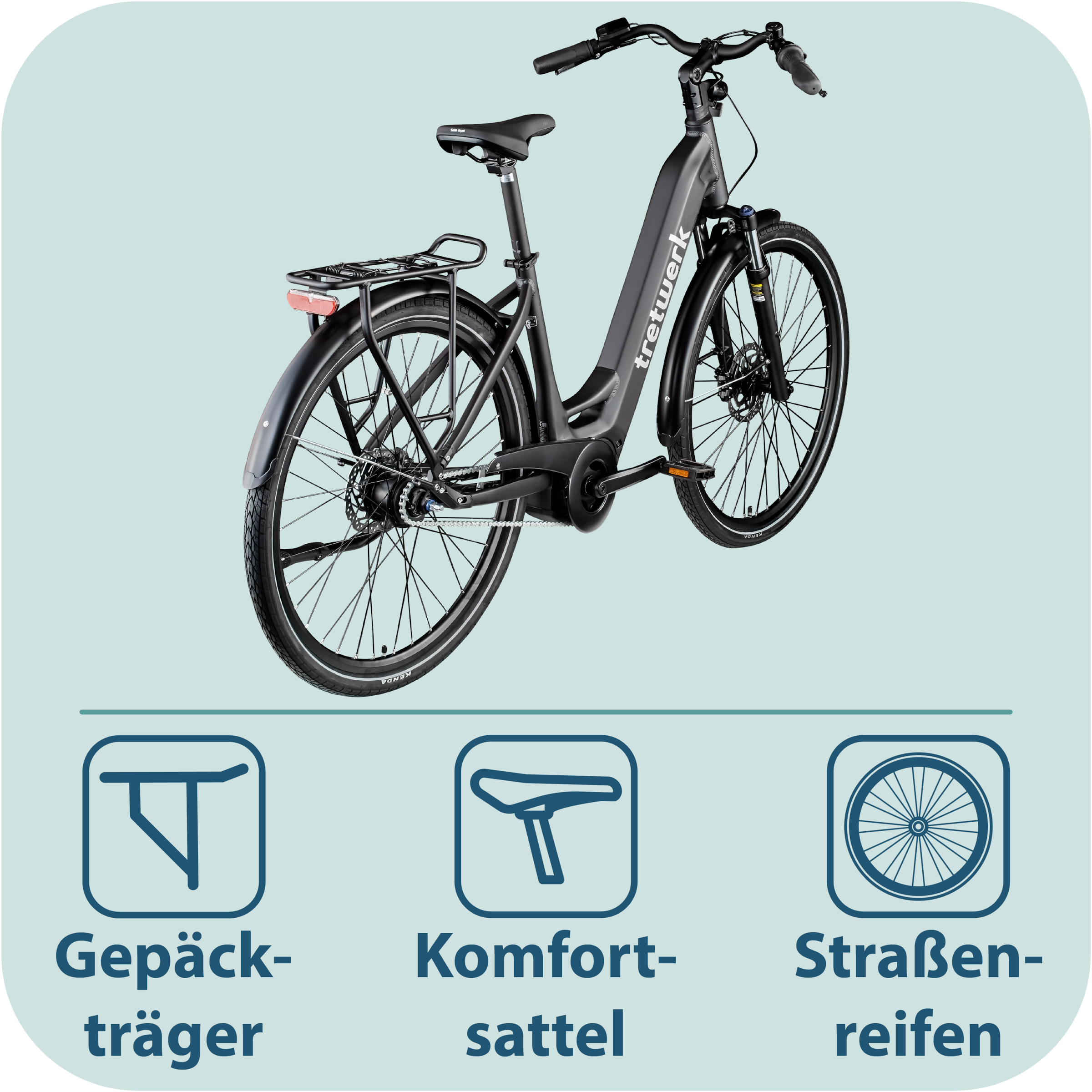 Tretwerk »Amber Nexus« 8 Gang Nabenschaltung Mittelmotor 250 W Tretwerk Amber Nexus E Bike Damen 28 Zoll Elektrofahrrad 155 - 185cm