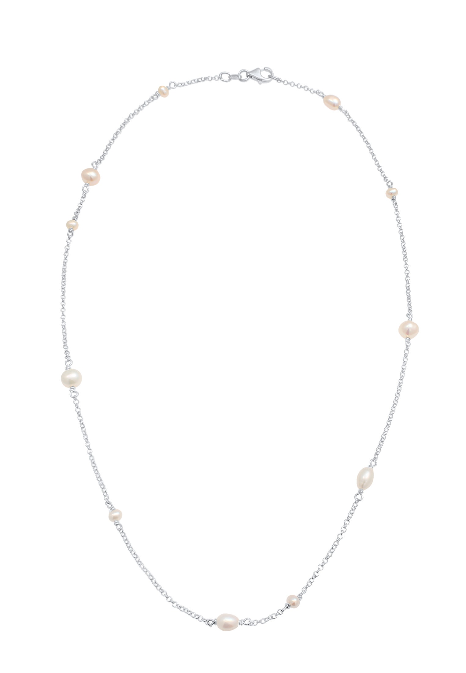 Elli Silberkette »Halskette Süßwasserzuchtperlen 925 Sterling Silber«