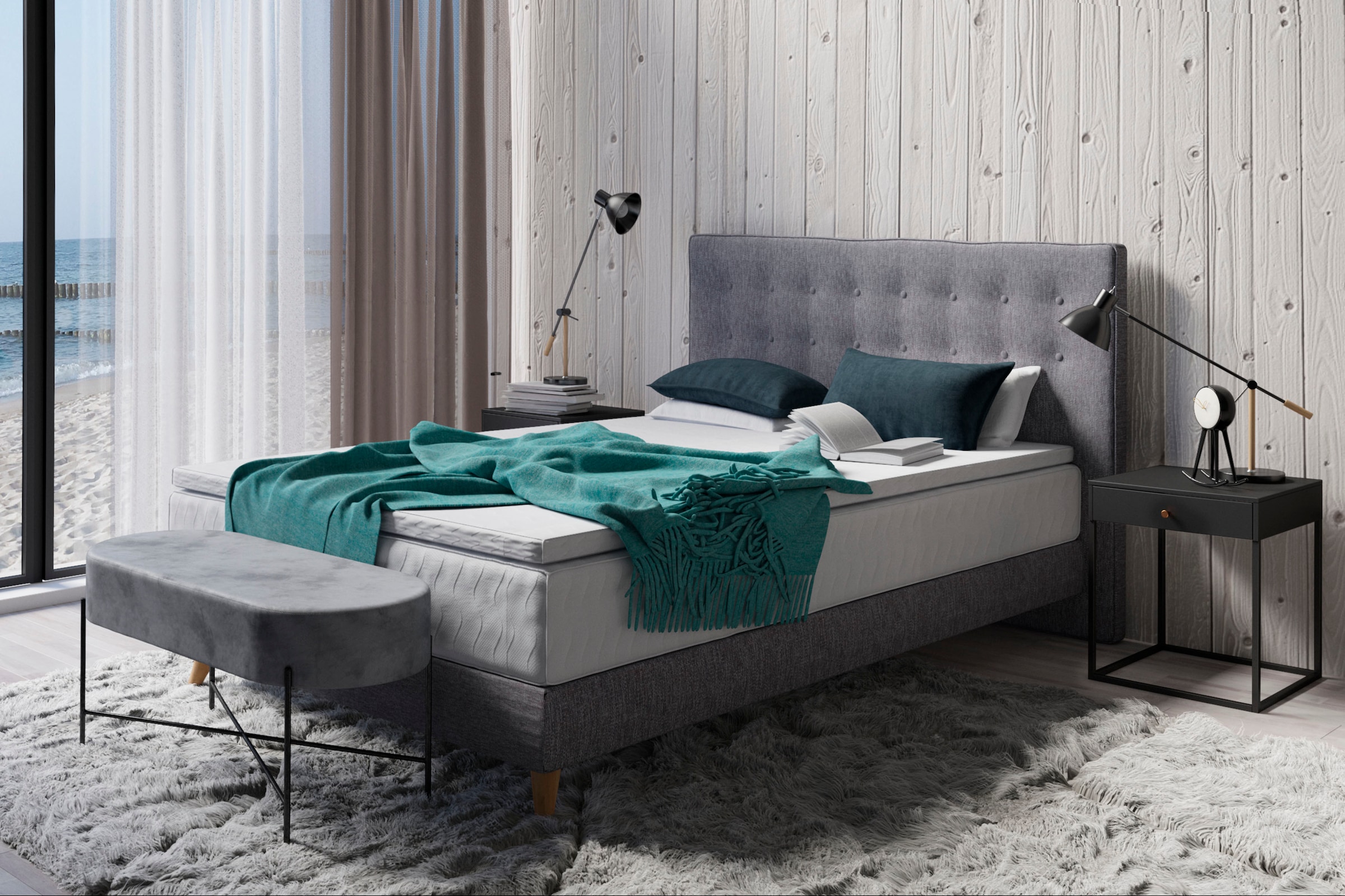 Homexperts Nachtkommode »Pep«, Beistelltisch / Nachtkommode im modernen Metalldesign