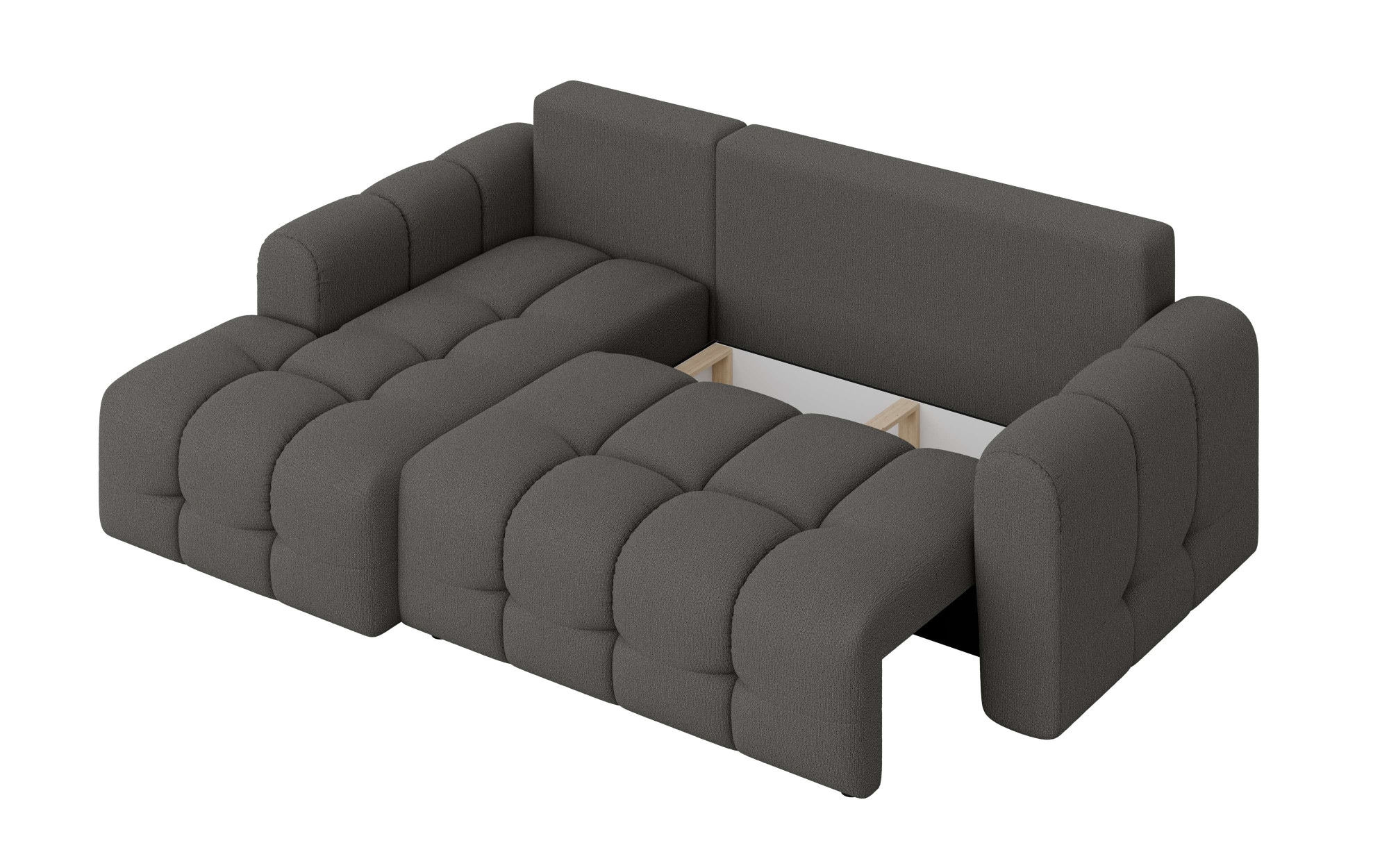 INOSIGN Ecksofa »Manilla, wahlweise mit Bettfunktion, B/T/H 265/170/91 cm«, L-Form mit Recamiere rechts/links bestellbar, Wellenunterfederung