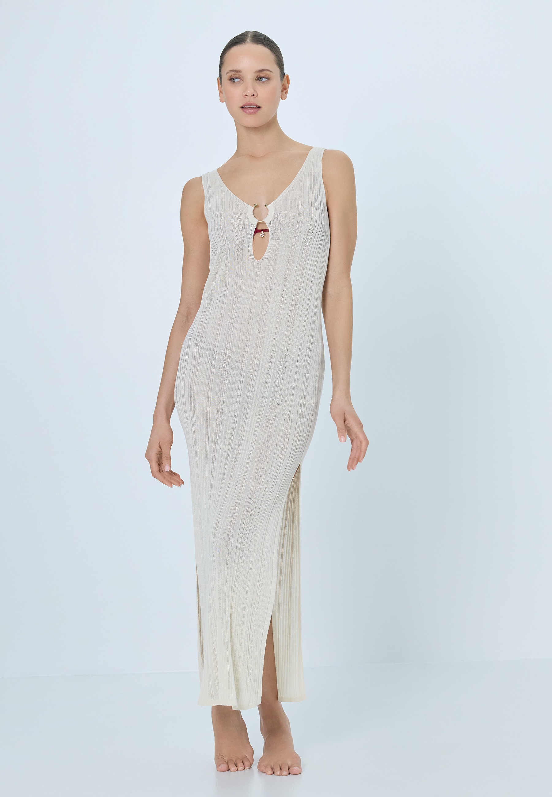 LSCN by LASCANA Strandkleid Midikleid, Strickkleid
