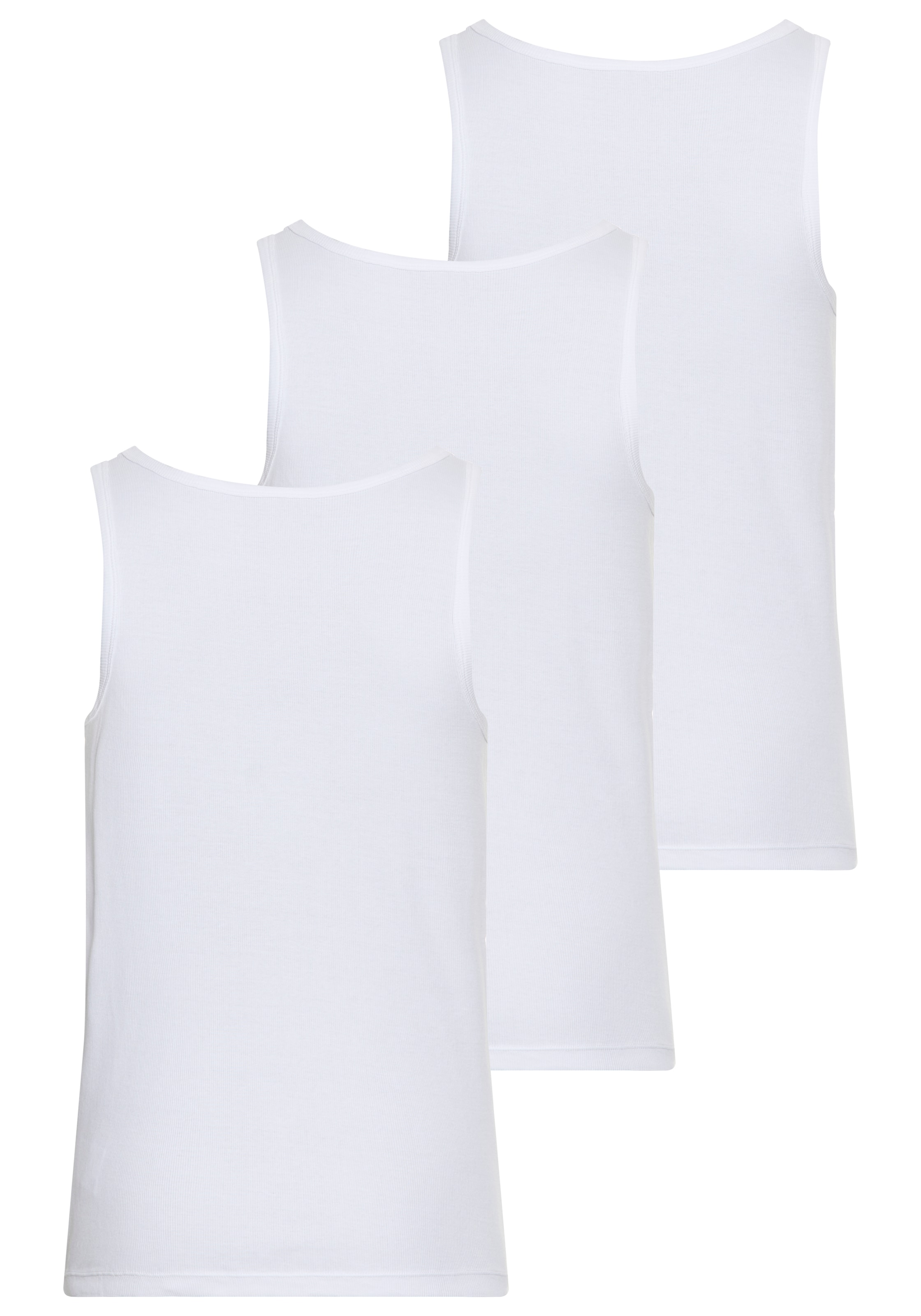 HUGO Underwear Ripptanktop, (Packung, 3 tlg., 3er), Basic, Rundhals