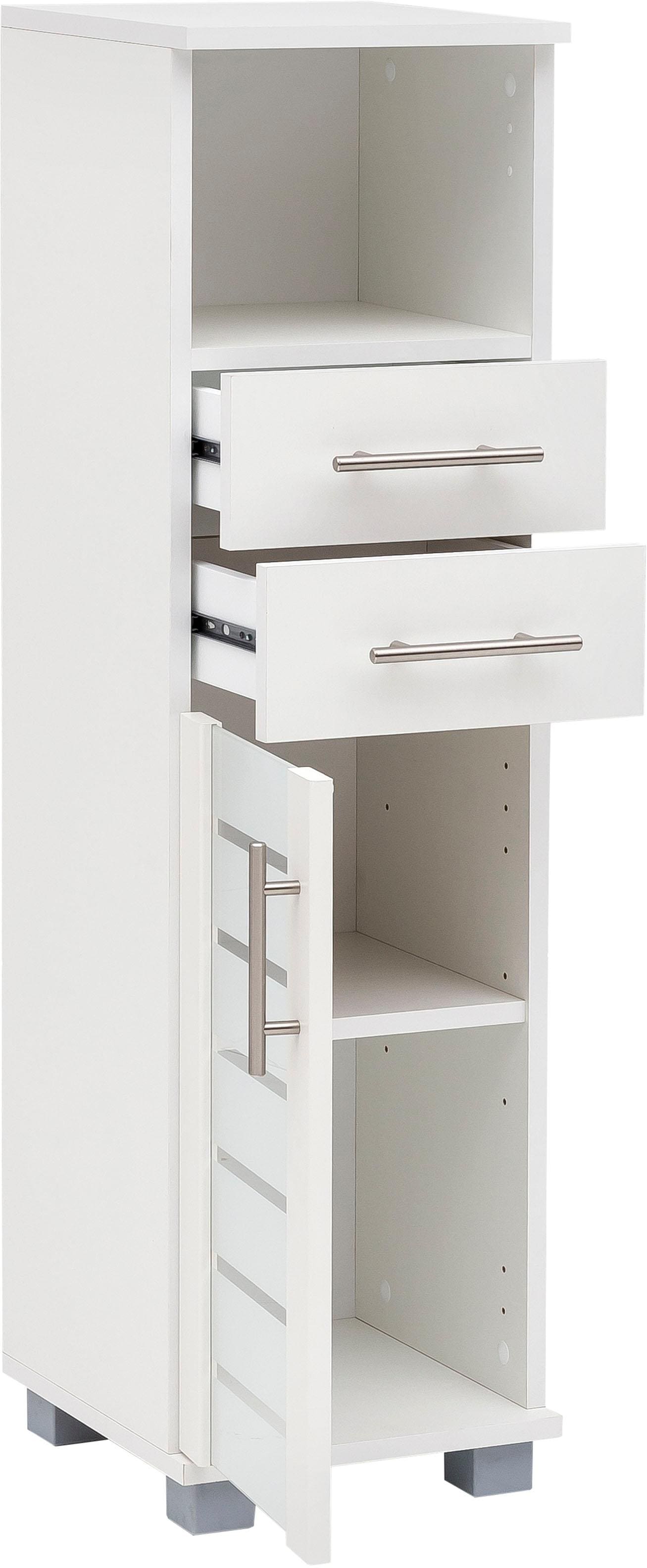 Schildmeyer Midischrank »Nikosia« Breite 30 cm, mit Glastür, 2 Schubladen, MDF-Fronten, Metallgriffe