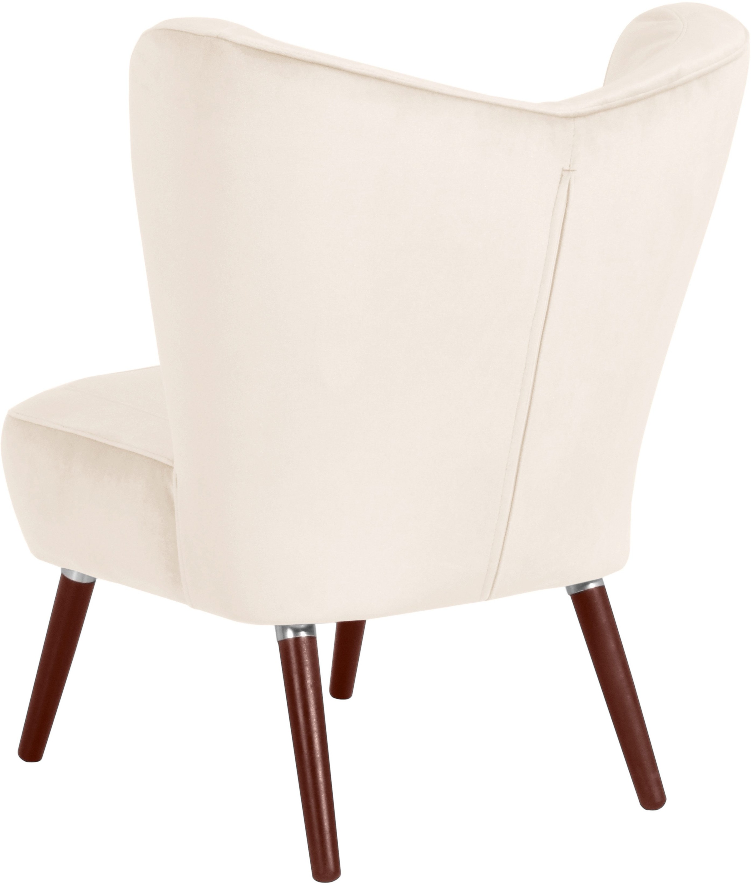 Max Winzer® Cocktailsessel »Stella, Loungesessel, Samtvelours Bezug in 10 Trendfarben«, im Retrolook, bequem, geschwungene Rückenlehne, Solitärsessel