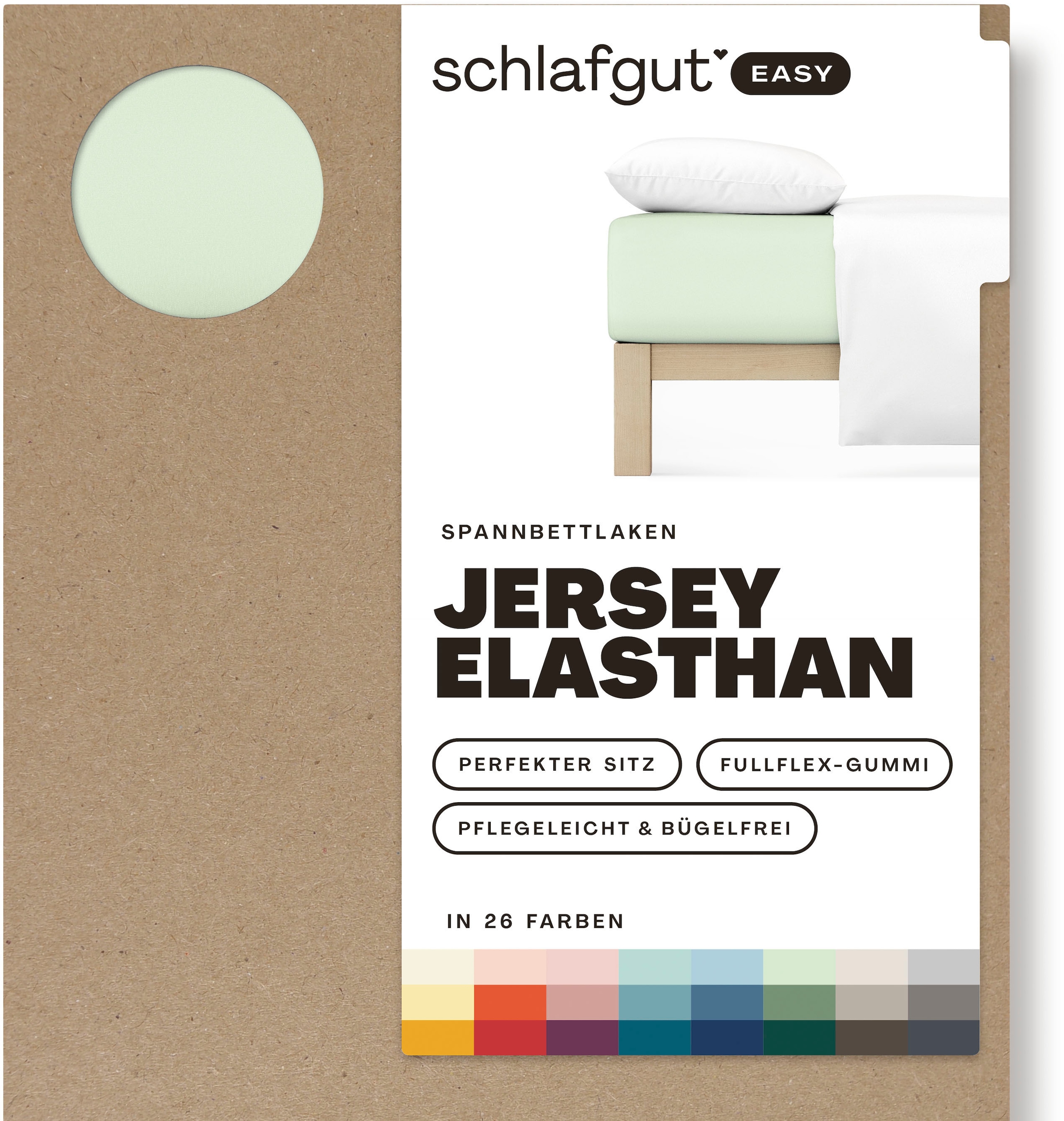 Spannbettlaken »EASY Jersey Elasthan«, MADE IN GREEN by OEKO-TEX®