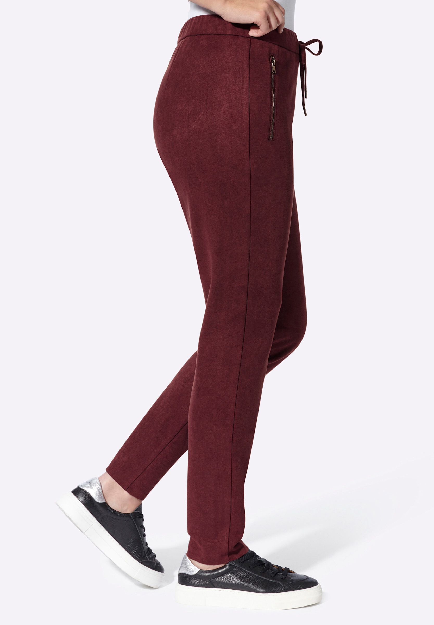 heine Schlupfhose »Velourslederimitat-Hose Lederimitathose mit Rundum-Dehnbund«