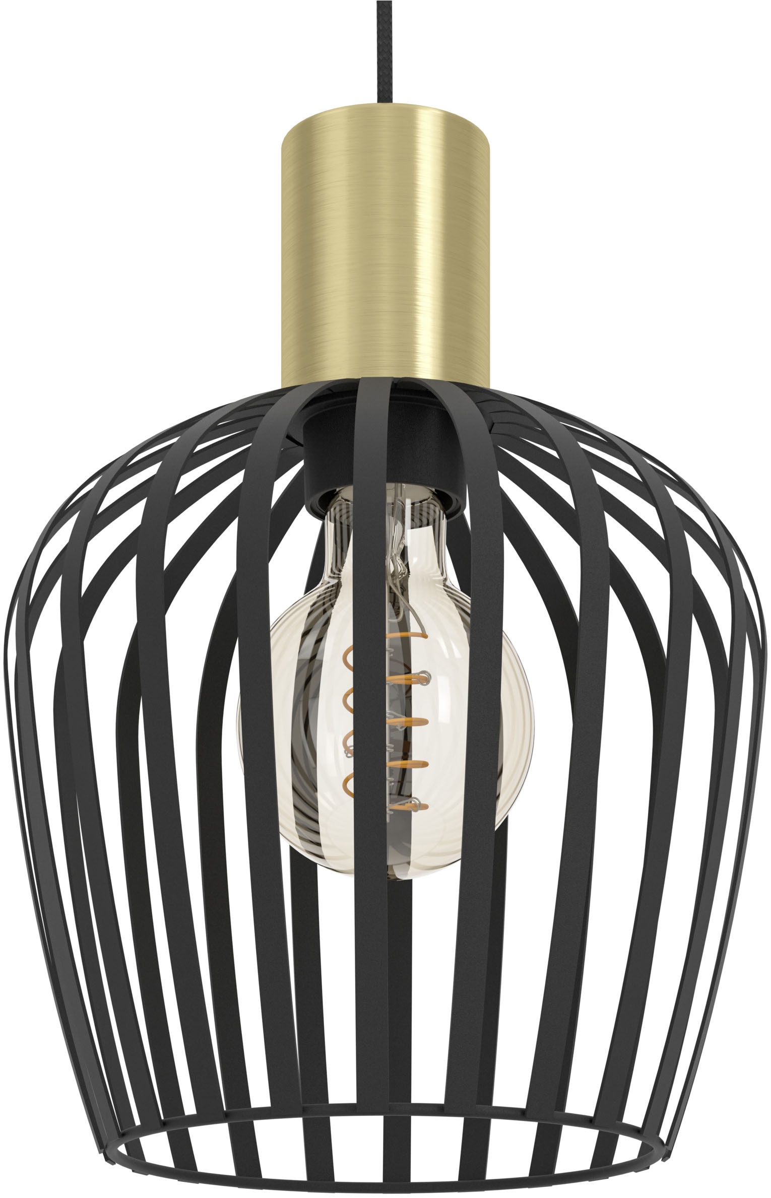 EGLO Hängeleuchte »EMPOLI Pendellampe - Stahl - E27 - 1X40W - IP20« E27 1 Stk. Hängelampe, Deckenlampe, Wohnzimmer, Esszimmer, H110 x Ø20 cm