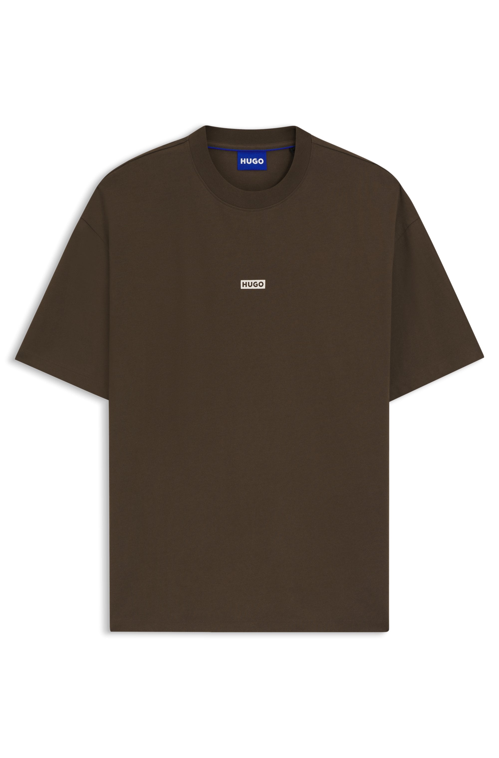 HUGO Blue T-Shirt »Nalono« mit Logodruck, Oversized Look mit Backprint