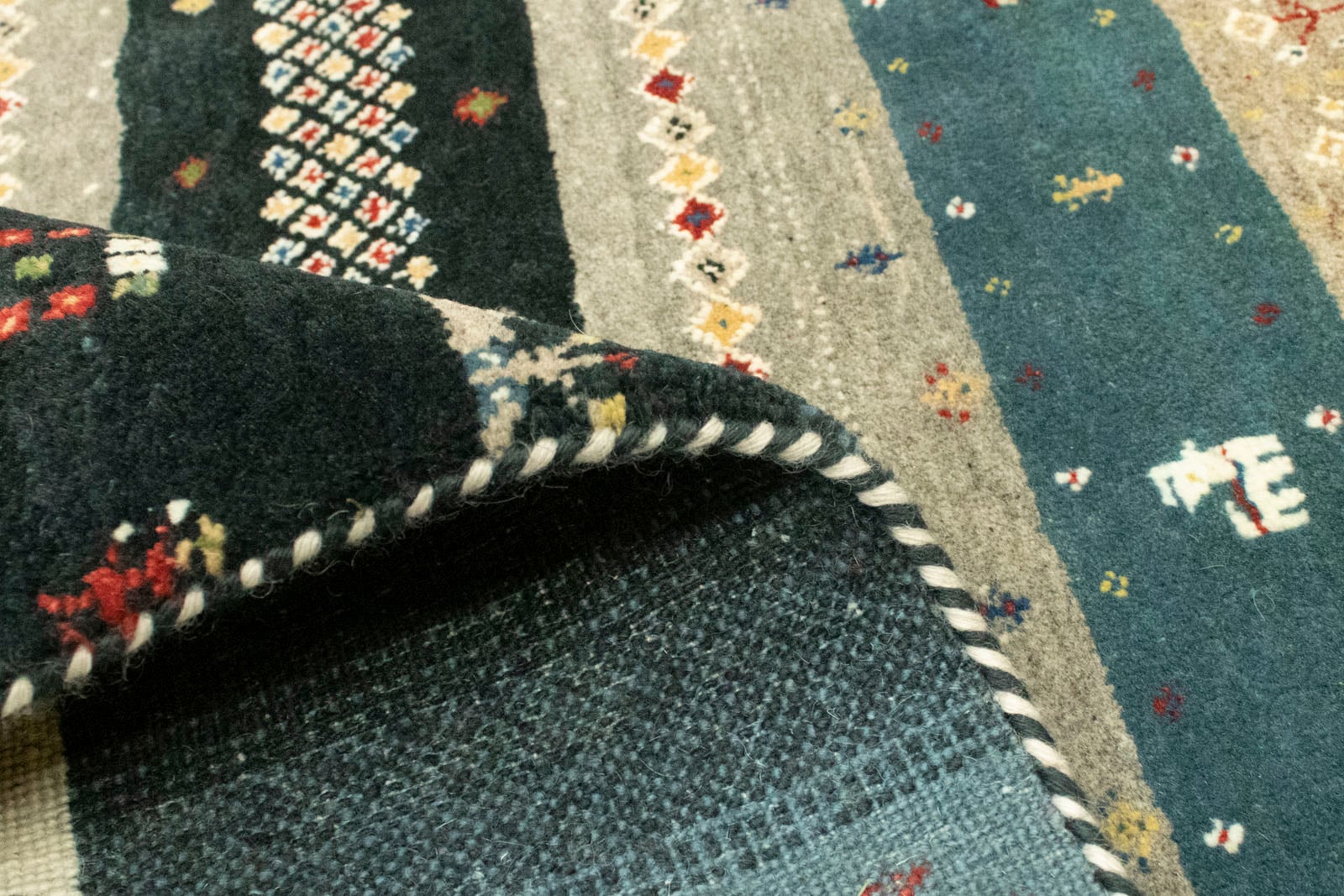 morgenland Wollteppich »Loribaft Teppich handgeknüpft mehrfarbig«,  rechteckig, handgeknüpft