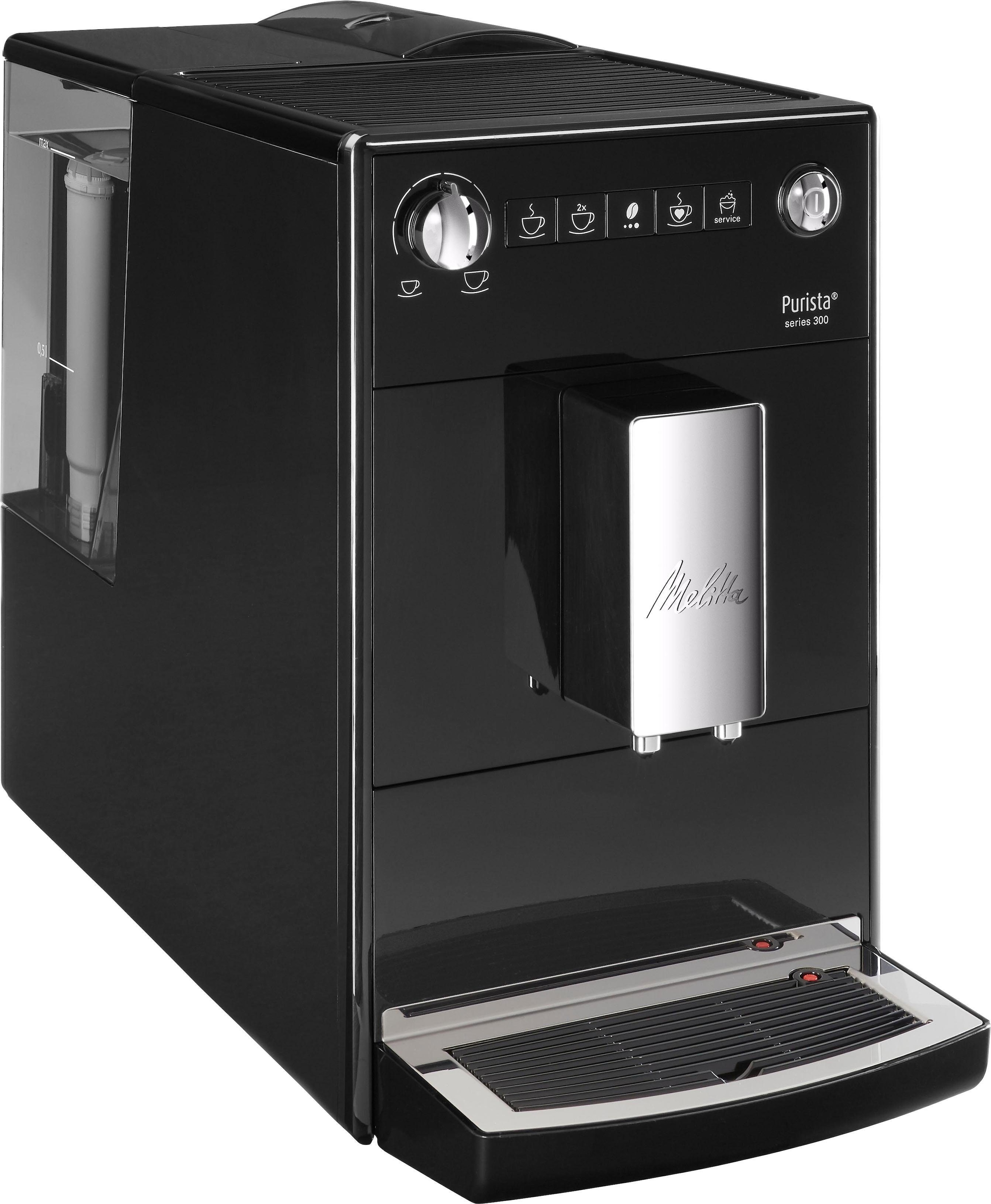 Melitta Kaffeevollautomat »Purista® F230-102, schwarz«, Lieblingskaffee-Funktion, kompakt & extra leise