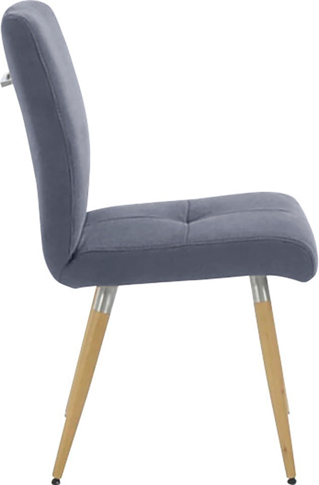 K+W Komfort & Wohnen 4-Fußstuhl »6411«, Aqua Clean, mit Sitzsteppung, Edelstahlgriff am Rücken, Massivholzbeine