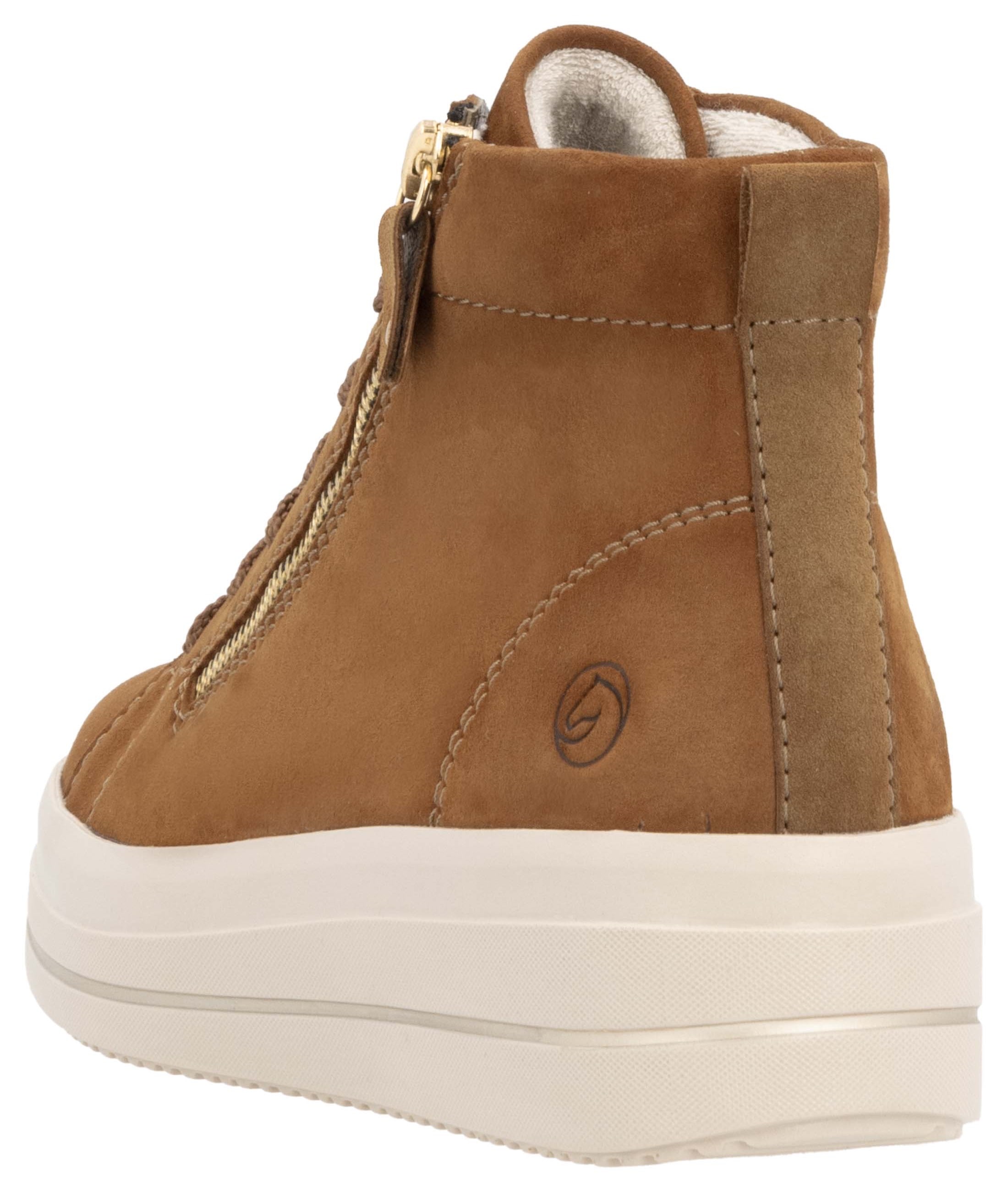 Remonte Plateausneaker »Elisabeth Hurley-Collection«, Freizeitschuh, High-Top-Sneaker, Schnürer, seitlicher Reißverschluss