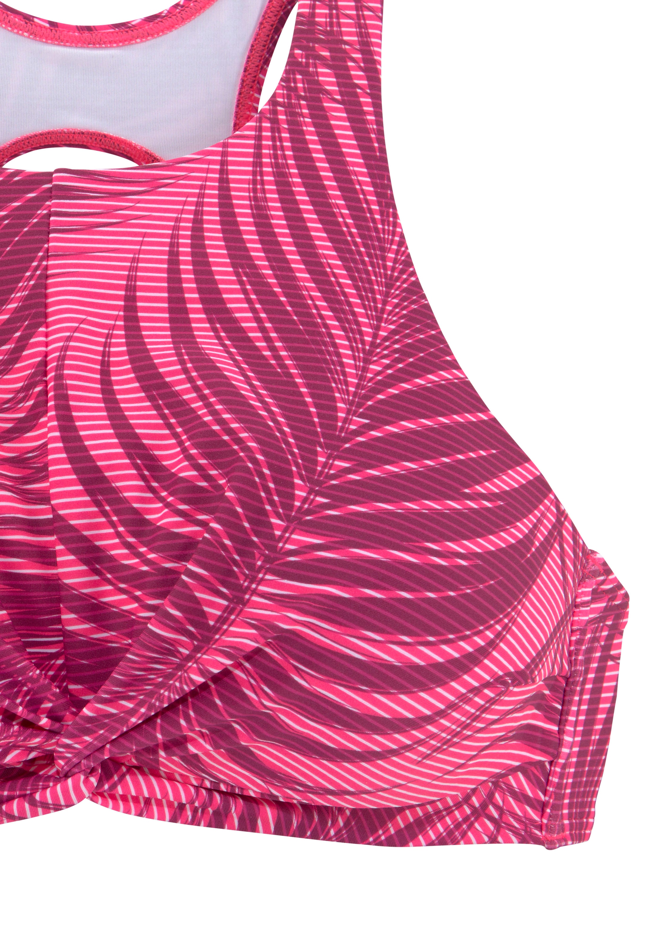 LASCANA ACTIVE Crop-Bikini-Top »Coal«, mit Knoten-Optik