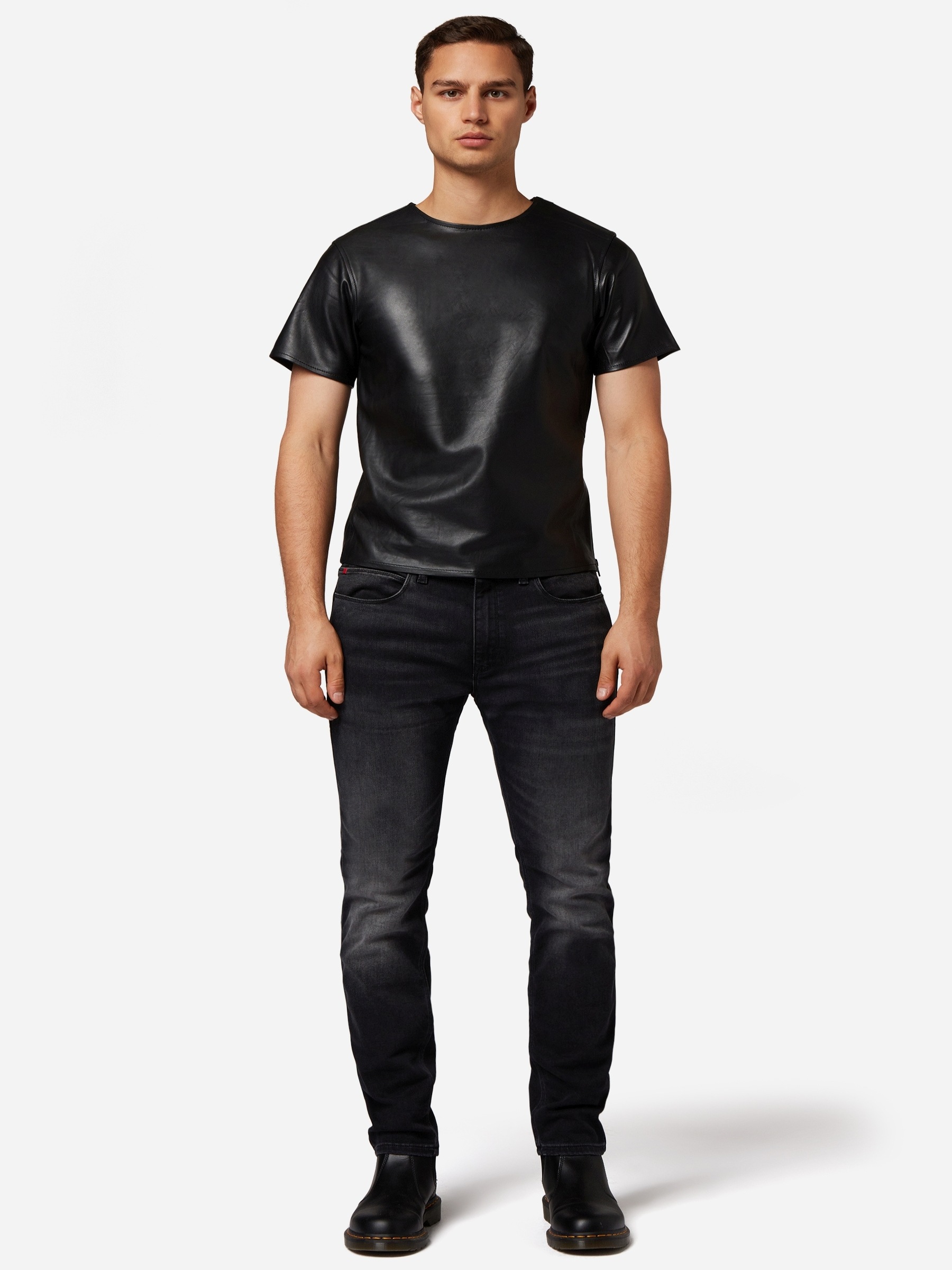 RICANO T-Shirt »Ledershirt T-SHIRT« Handgefertigt aus echtem Leder