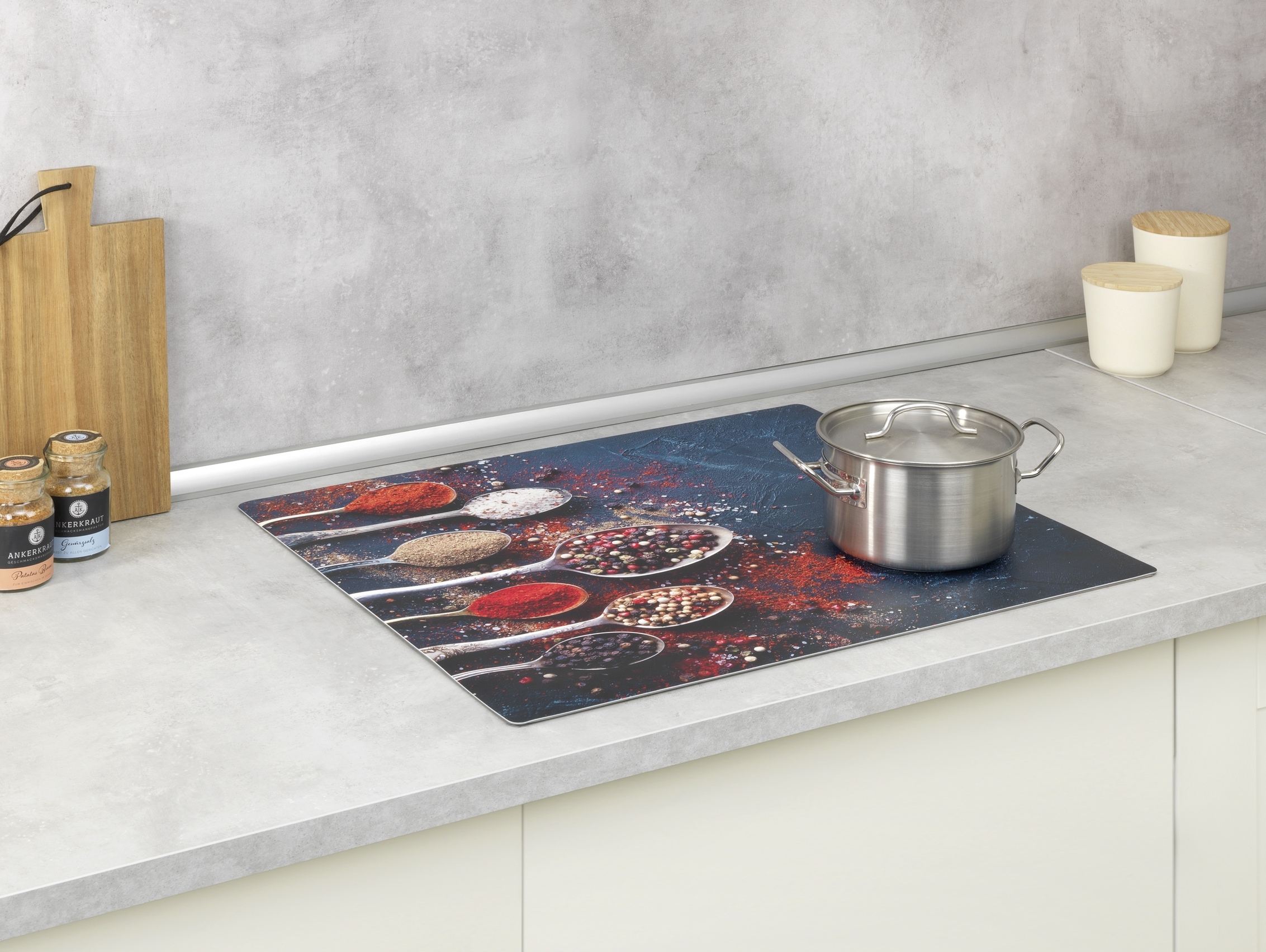 WENKO Herd-Abdeckplatte »Modell Pikant« Schutzmatte, Abdeckmatte für Kochfelder, Induktionsschutzmatte