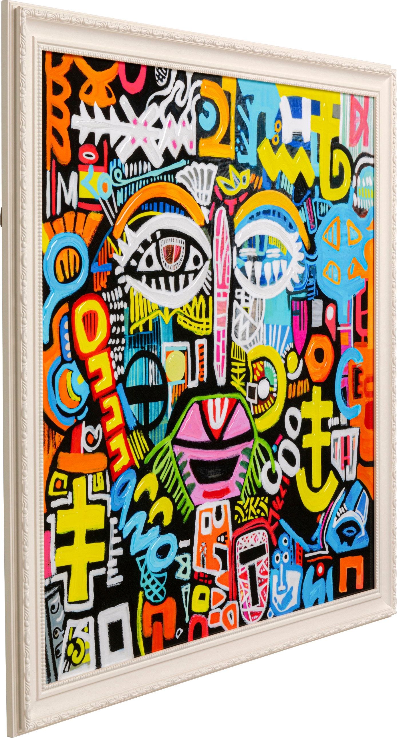 Kare Design Bild mit Rahmen »Gerahmtes Bild Doodle Face 80x80cm« 1, 