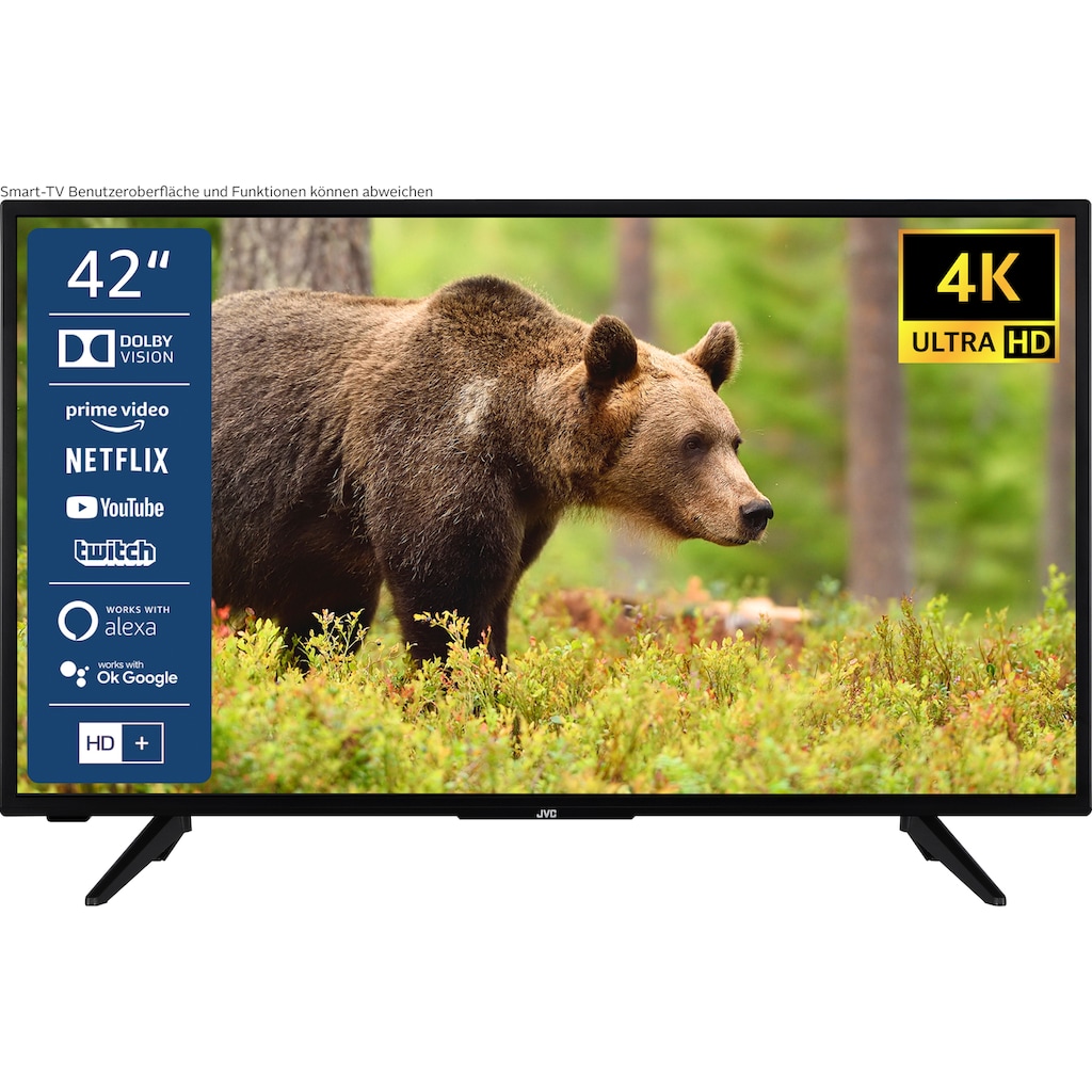 JVC LED-Fernseher »LT-42VU3155«, 106 cm/42 Zoll, 4K Ultra HD, Smart TV, HDR Dolby Vision, Triple-Tuner, 6 Monate HD+ inklusive