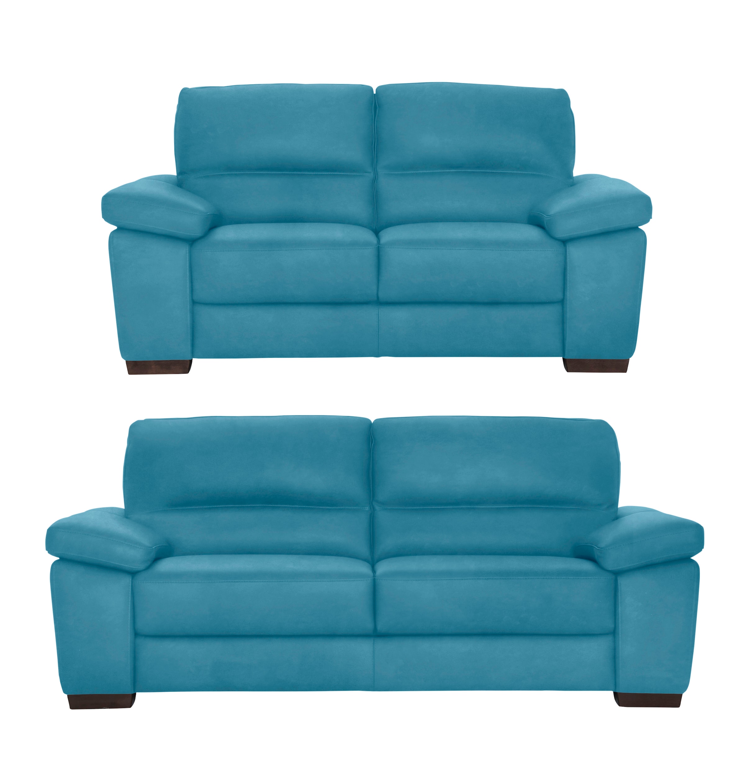 CALIA ITALIA Polstergarnitur »Gaia, hochwertige Garnitur aus 2-Sitzer & 3-Sitzer im edlen Design«, (Set, 2 tlg.), aus pflegeleichtem Luxus-Microfaser Ginevra Hydro Care