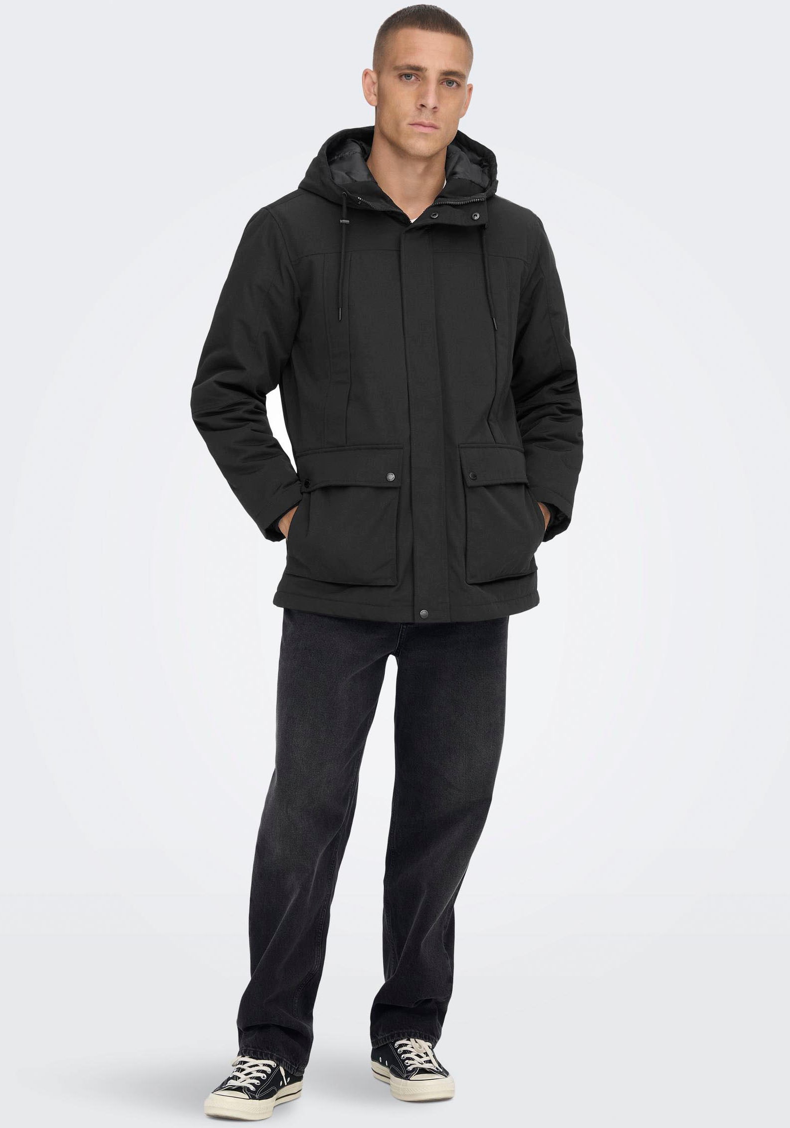 ONLY & SONS Langjacke »ONSJAYDEN PARKA NOOS OTW VD«, mit Kapuze