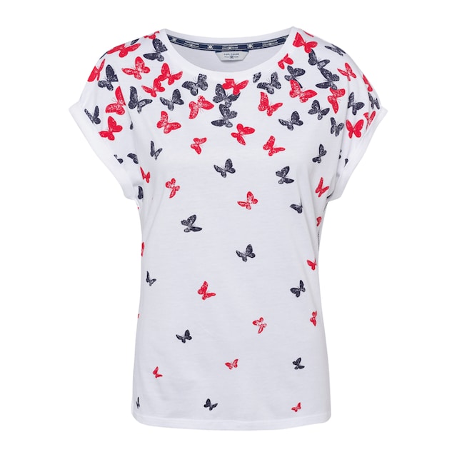 TOM TAILOR Polo Team T-Shirt, mit niedlichem All-Over Print bei ♕