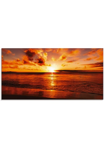 Artland Glasbild »Schöner Sonnenuntergang Strand«, Gewässer, (1 St.) kaufen